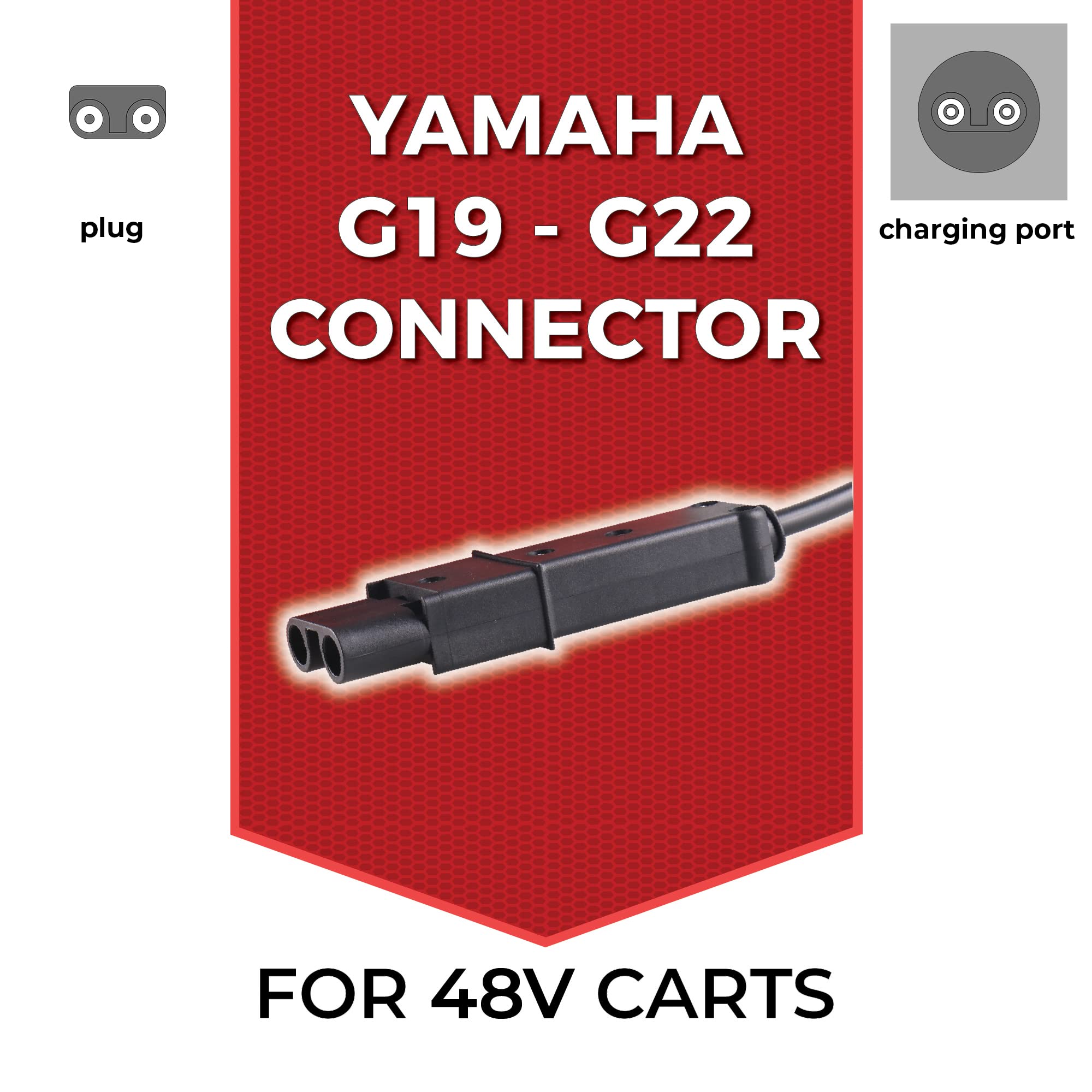 Form 48 Volt Golf Cart Battery Charger For Yamaha G19-G22-48V 15Amp