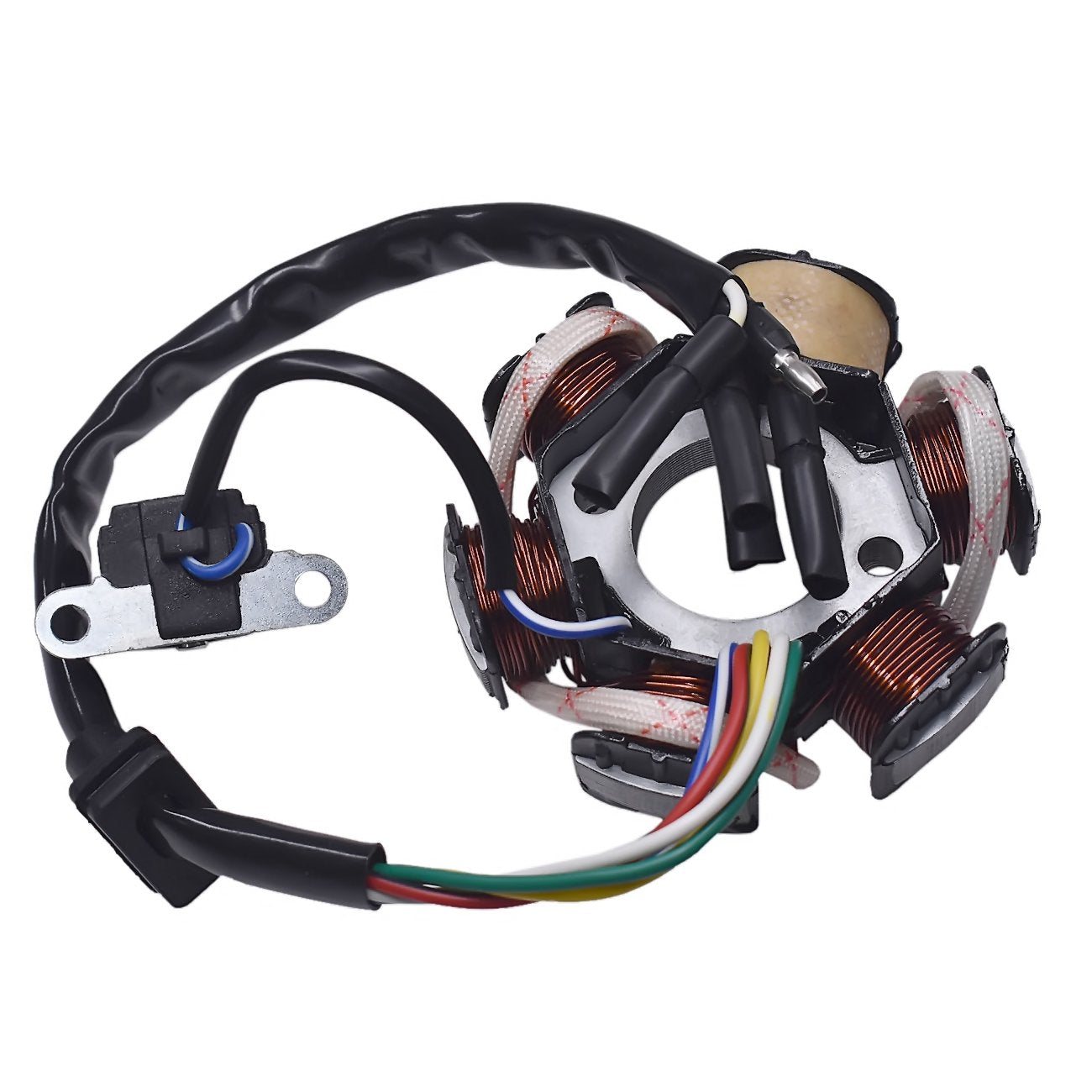6-Coil 5 Wires Pole Magneto Flywheel Stator For 50Cc 90Cc 110Cc 125Cc Pit Quad Dirt Bike Atv Buggy