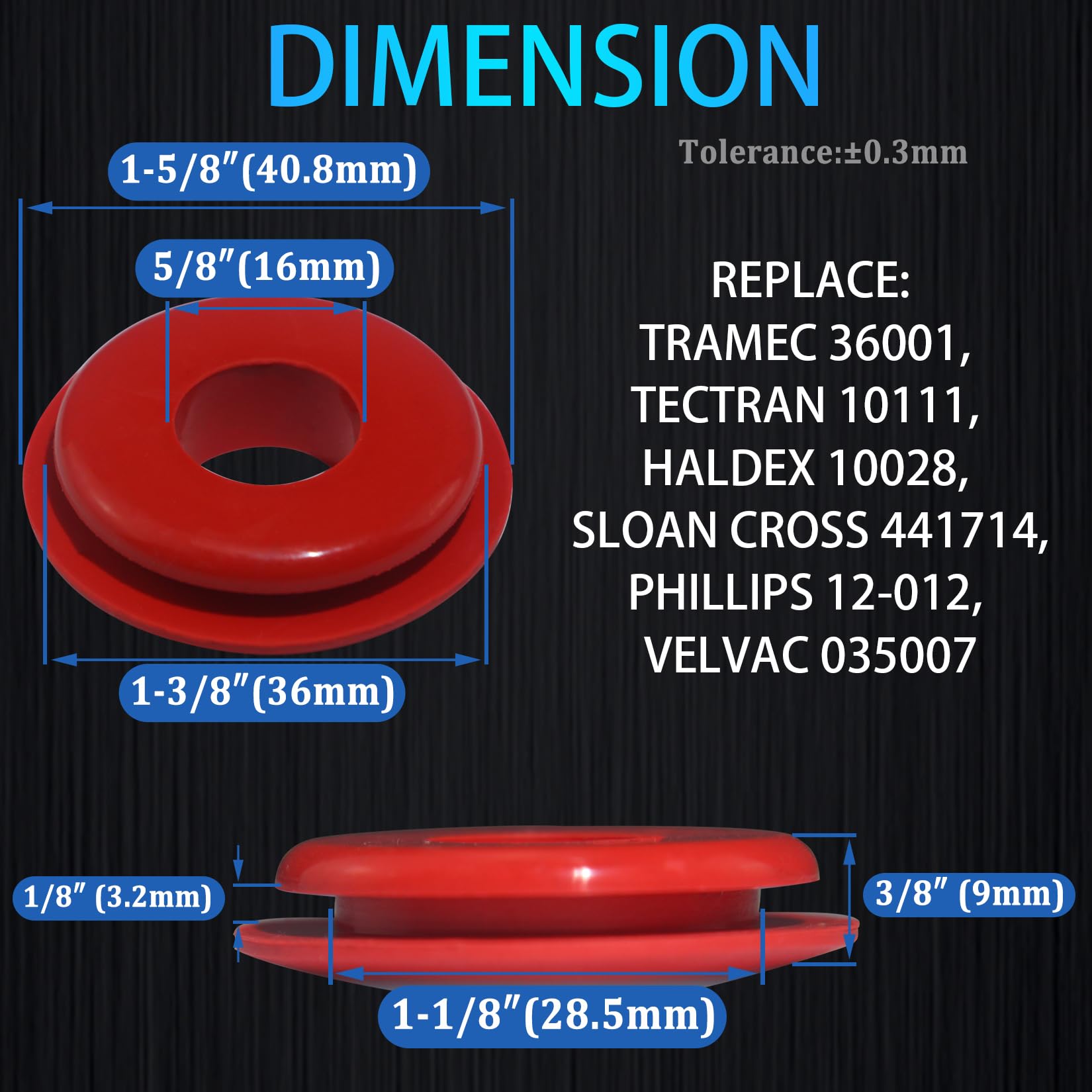 iBroPrat Glad Hand Seal Thick, 20pcs Gladhand Washers Rubber Seals Gasket Elastic Grommets for Semi Trucks Trailers Brake Air Ho
