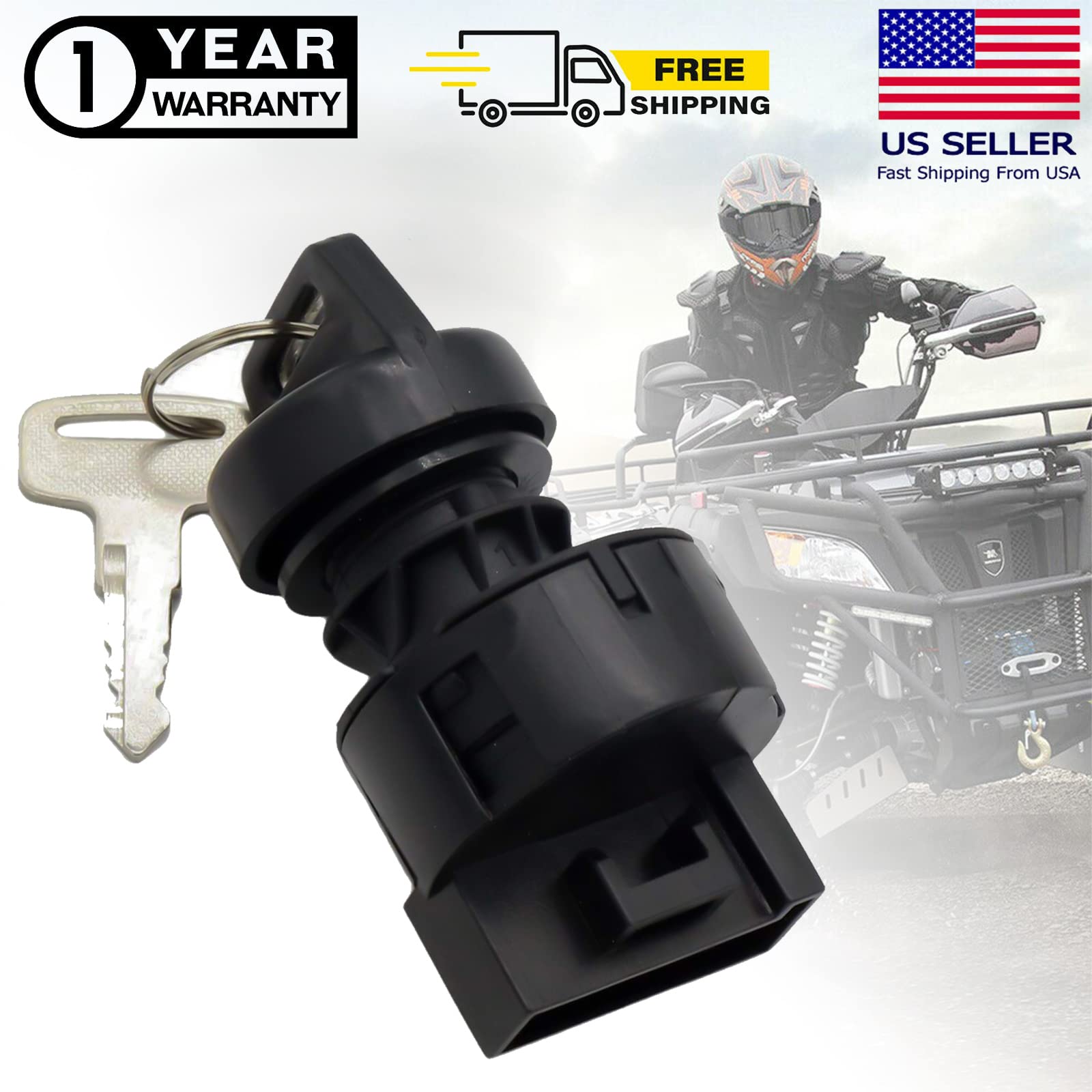Procompany Ignition Key Switch Compatible With Polaris Sportsman 500 Ho 4X4 2008-2012 Rzr 800 S Efi 2014 Ranger 500 700 900 1000