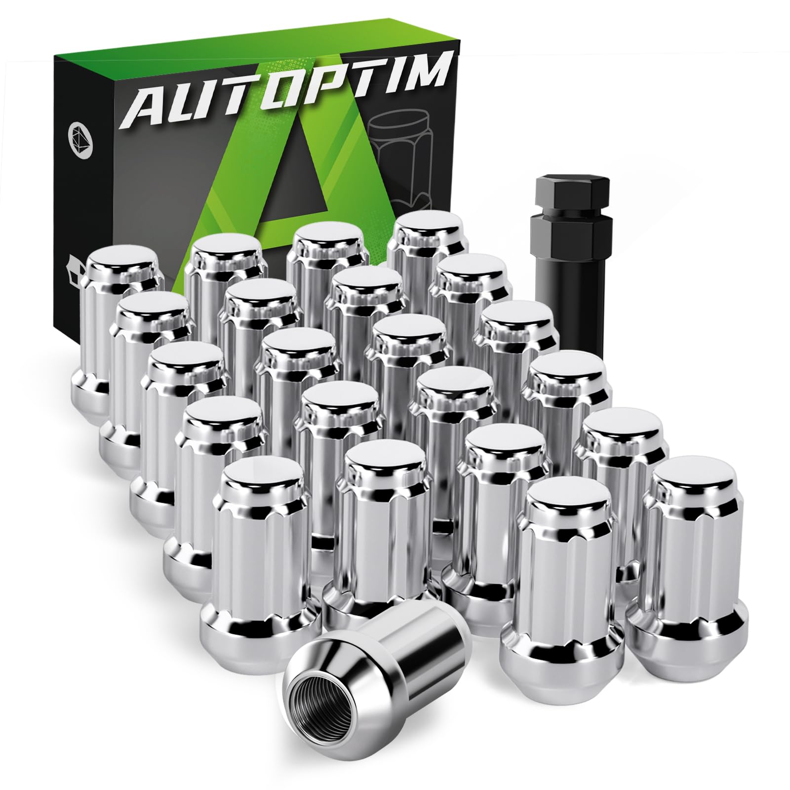 AUTOPTIM 1/2-20 23PCS Lug Nuts - Replacement for 1987-2018 Jeep Wrangler JK, 2002-2012 Liberty, 1993-2010 Grand Cherokee Afterma