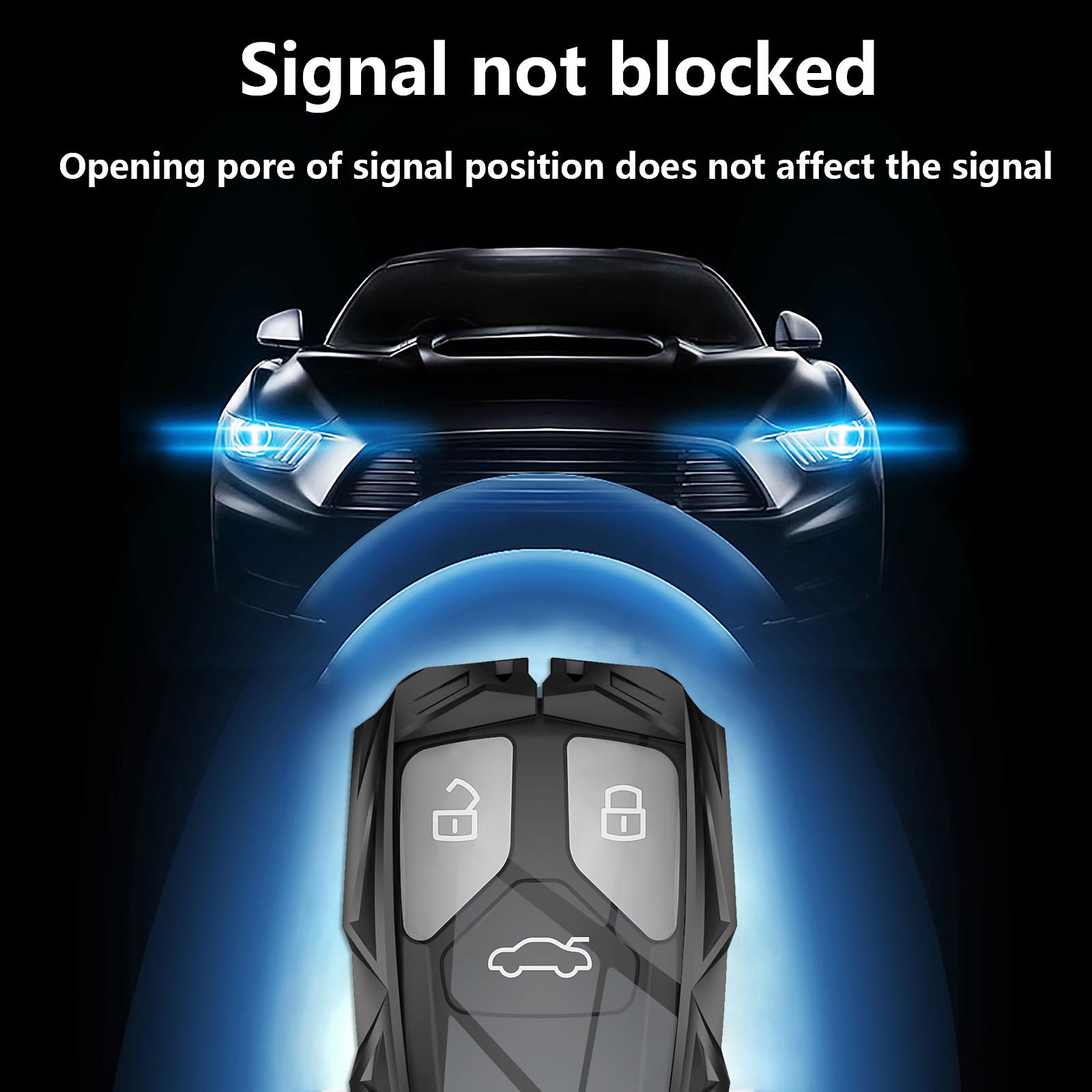SLAKNOK Audi Key Fob Cover - Stylish Zinc Alloy Protection Case, Gun Color, Compatible with A3 A4 A5 Q5 Q7 TT TTS R8 S4 S5 RS