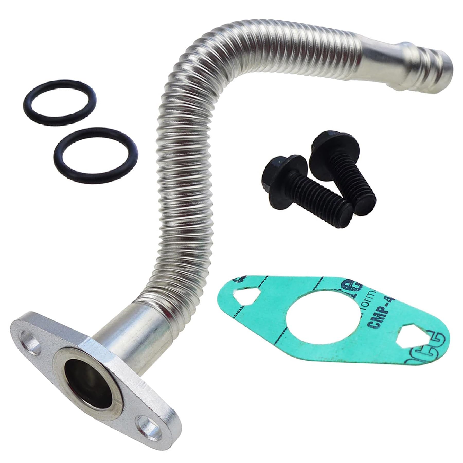 5.9L Oil Return Drain Line, 5135786AB, 3970875, Turbo Oil Return Pipe Tube for Dodge Cummins 5.9L Diesel 2004 2005 2006 2007, Engine Turbocharger Oil Return Hose Line -Like New
