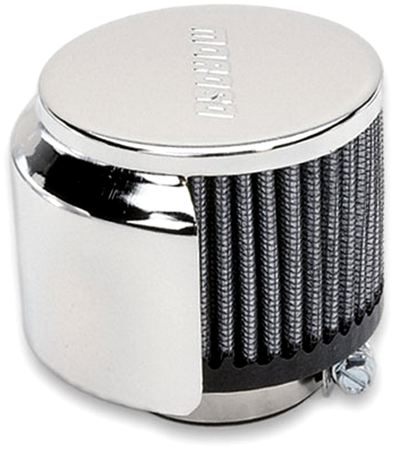 Moroso 68812 Valve Cover Breather. Clamp-On, Half Hooded