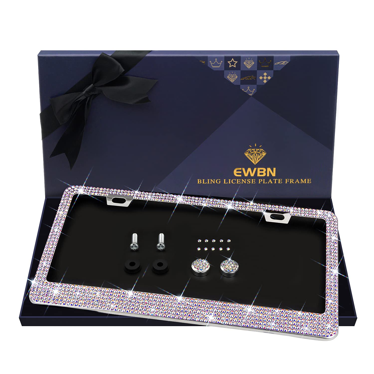 Bling Rhinestone License Plate Frame For Women Teen Girls