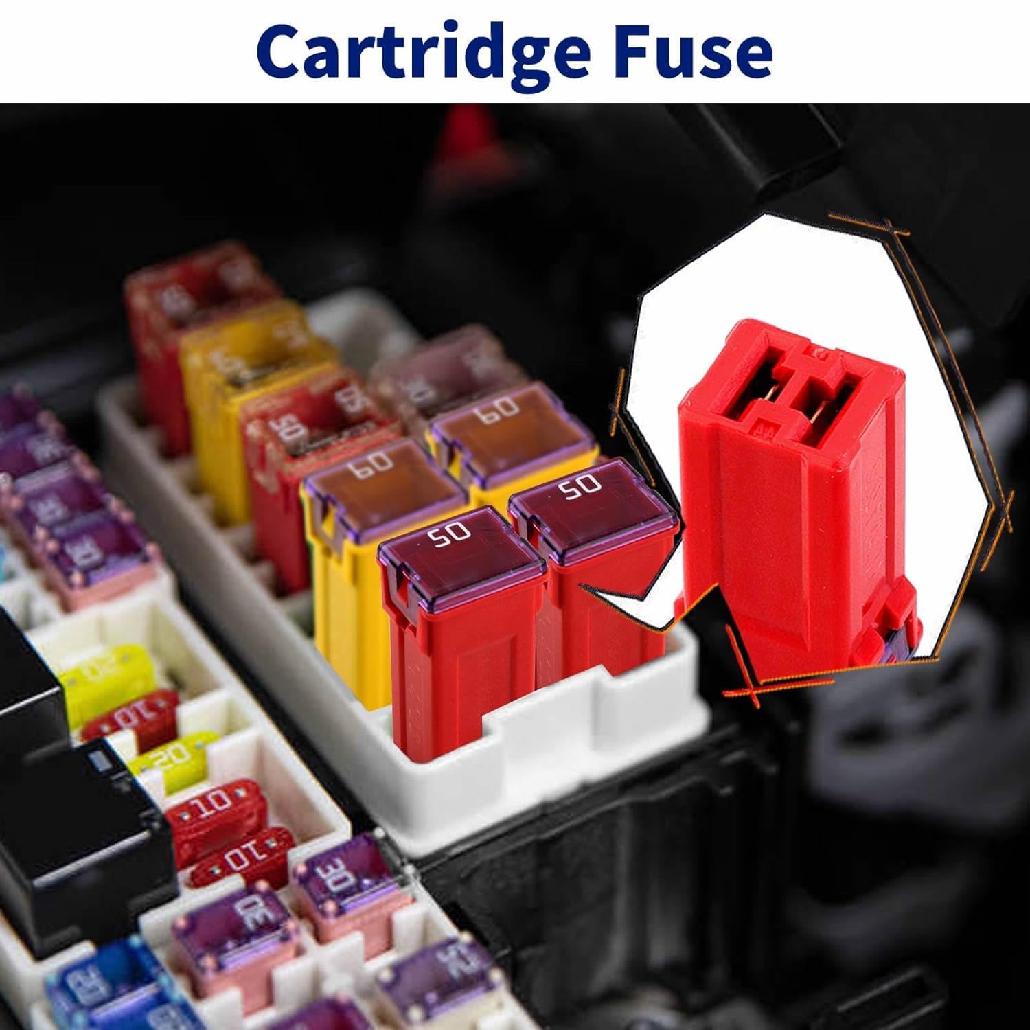 Jcase Fuse Kit Mini Jcase Fuse Assortment Low-High Profile 20A 30A 40A 50A 60A Fit For Ford Chevy/Gm Nissan And Toyota Pickup Tr