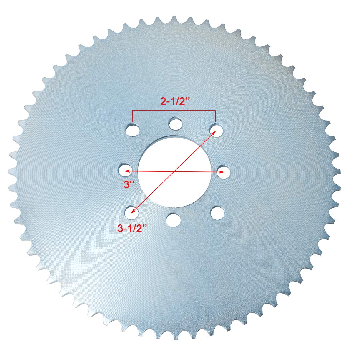 Gekufa Go Kart Sprocket For 40/41/420 Chain, 60 Tooth Sprocket For Go Karts And Mini Bikes