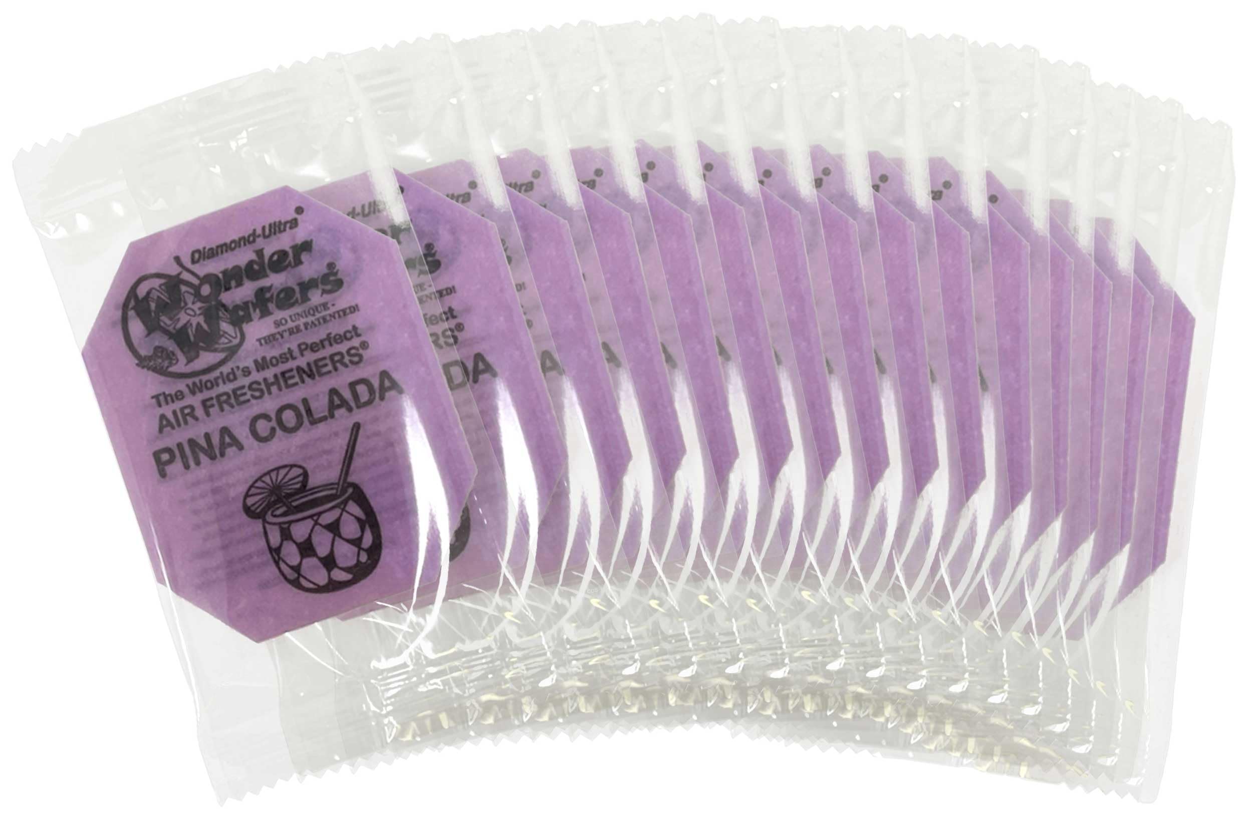 Wonder Wafers - Diamond-Ultra Scented Air Fresheners - Individually Wrapped (15 Per Pack) (Pina Colada)