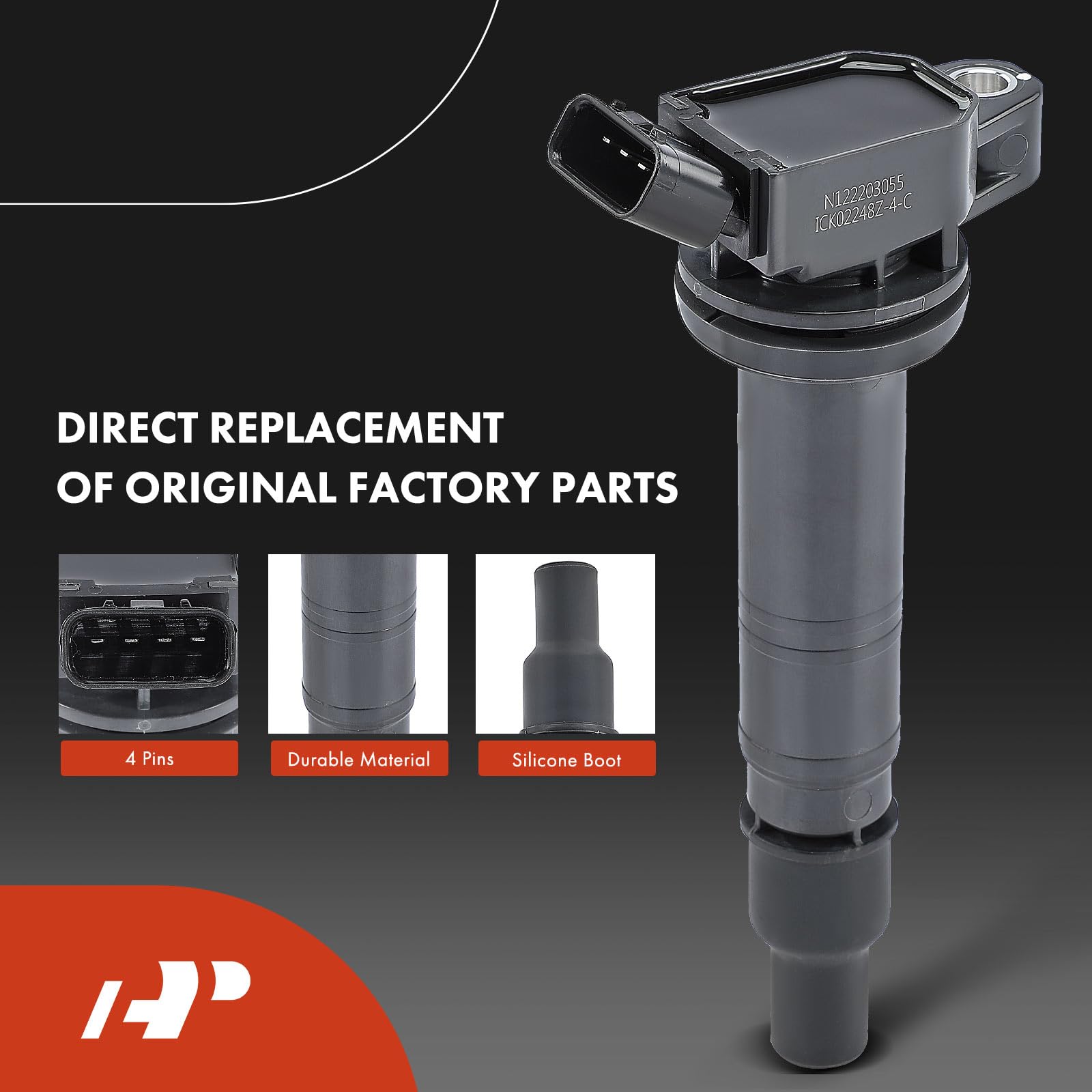 A-Premium Set Of 4 Ignition Coil Pack And Iridium Spark Plugs Compatible With Toyota 4Runner 2010 2.7L