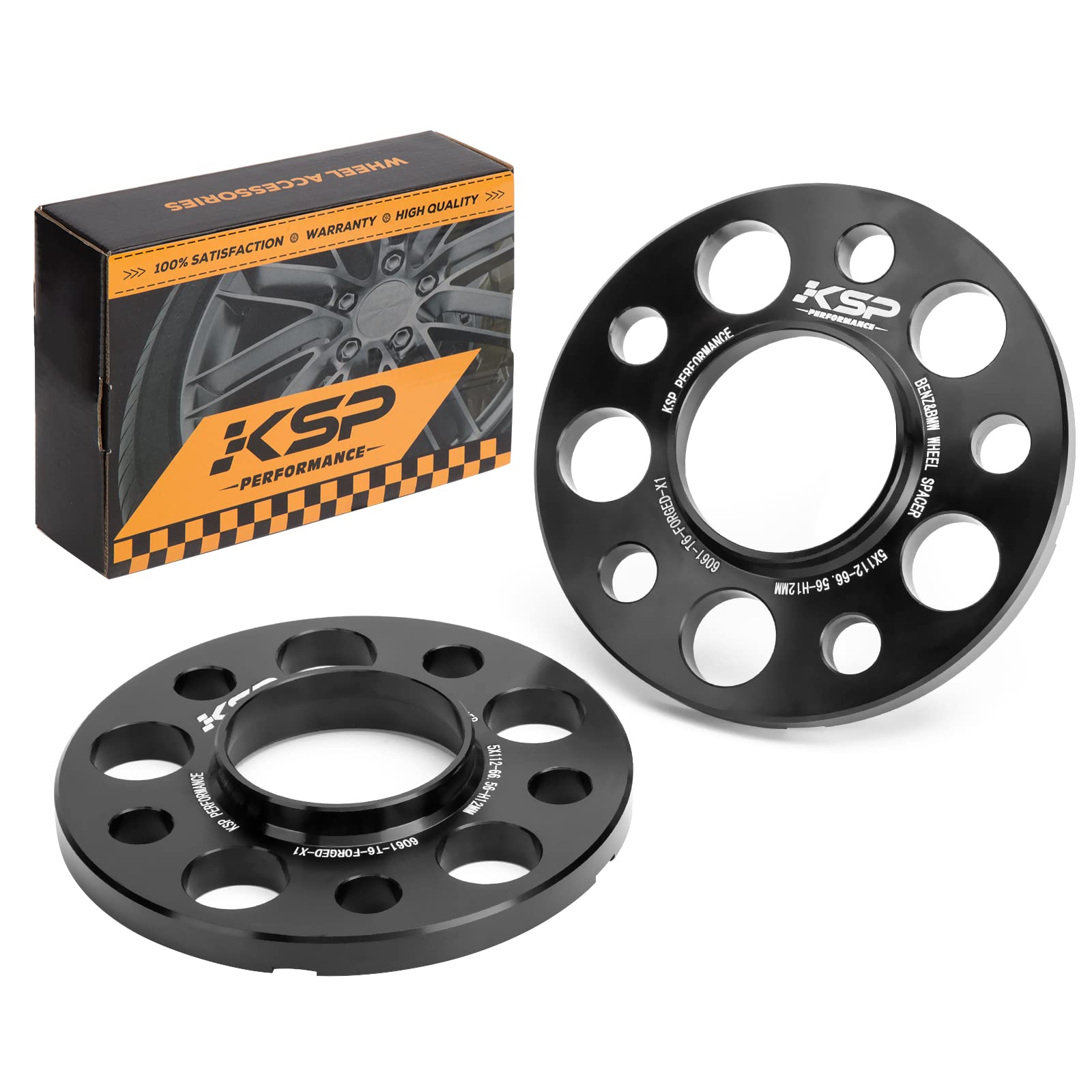 KSP 5X112mm Wheel Spacers,12mm 66.56mm Hubcentric Bore Forged Tuning Spacer for Most Vehicle, Newer A4 S4 A5 S5 A6 S6 A7 S7 A8 Q