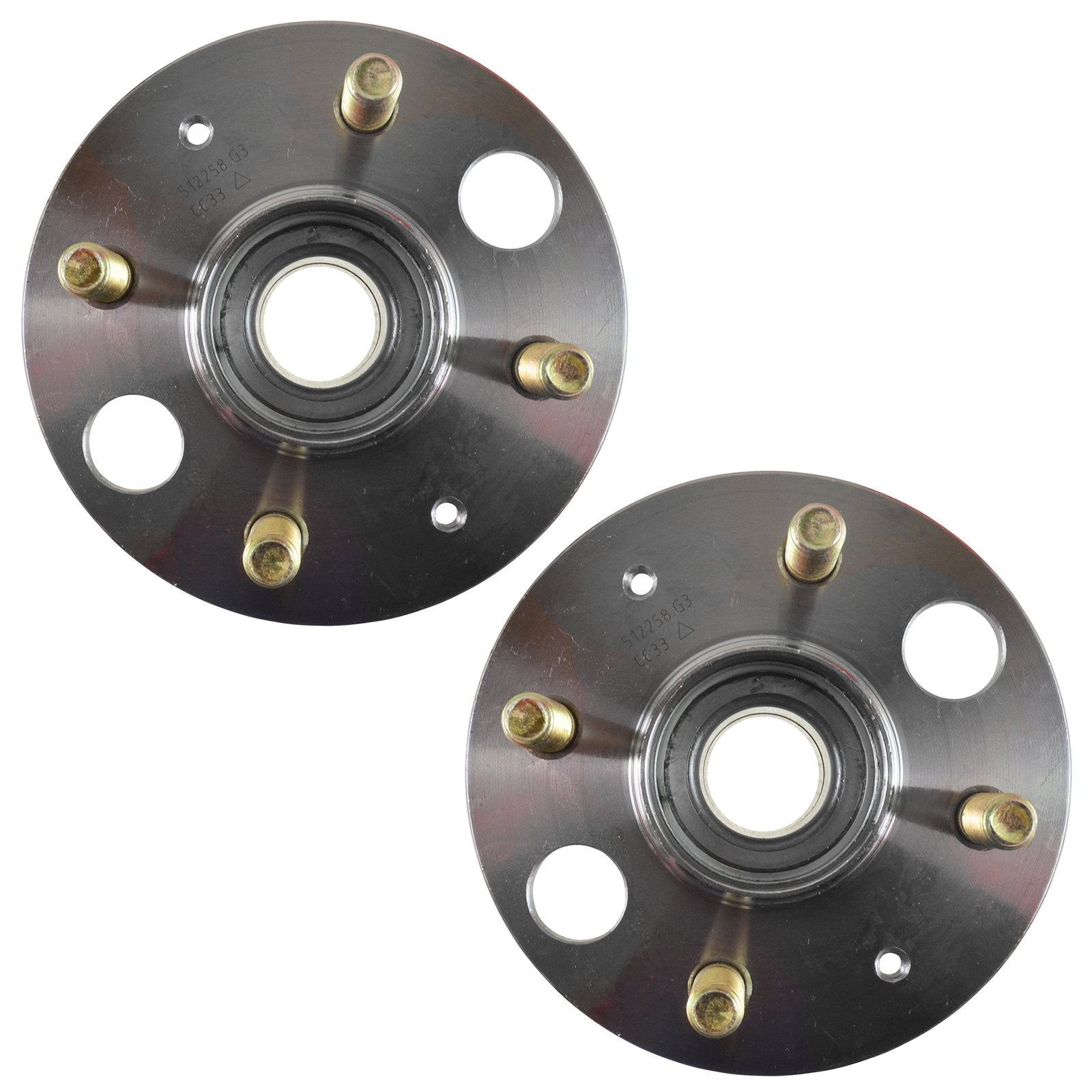 Trq Rear Wheel Hub Bearings Assembly Set Compatible With 2002-2003 Honda Civic