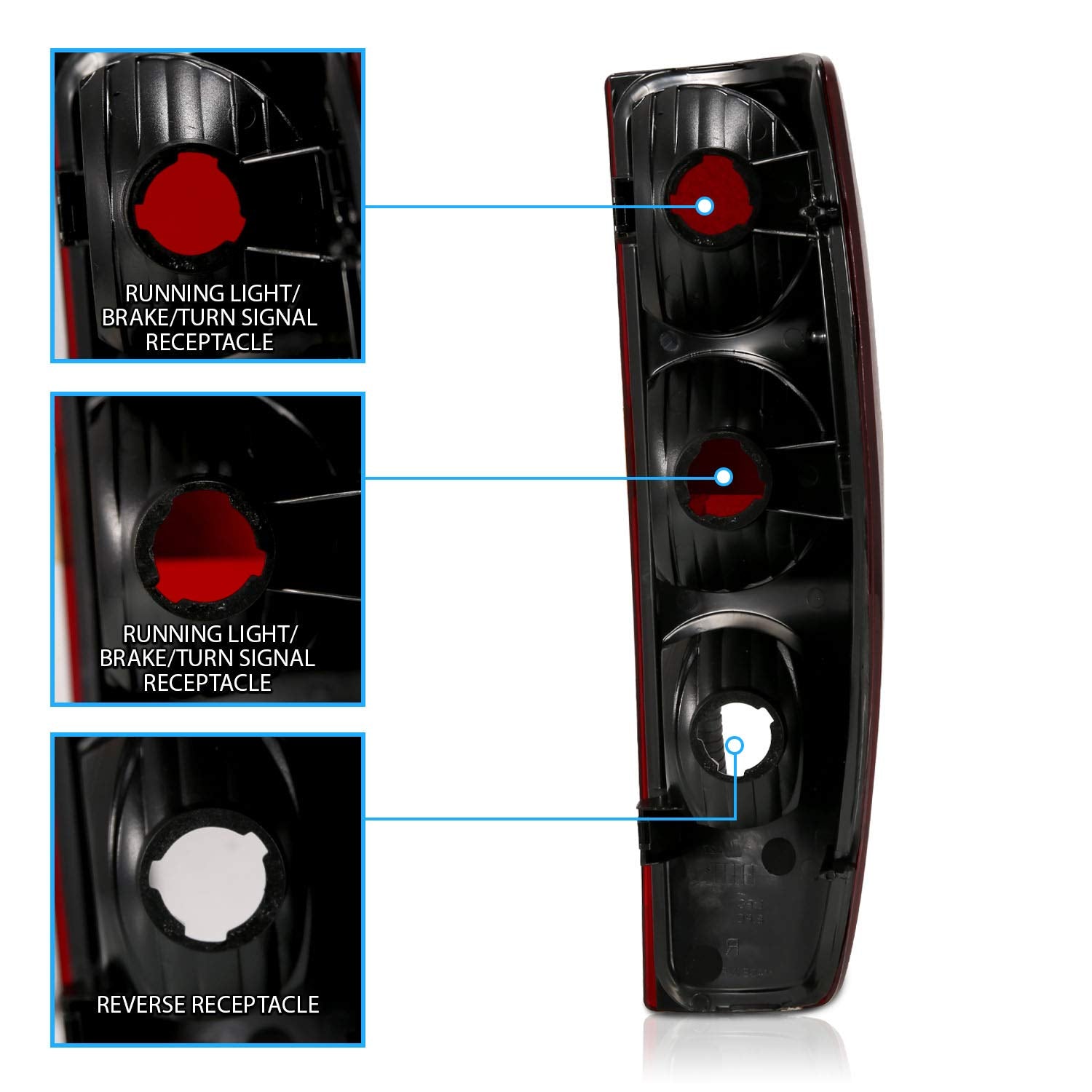 AmeriLite Replacement Brake Tail Lights Set for 04-12 Chevy Colorado/GMC Canyon - Smoke - Driver & Passenger Side