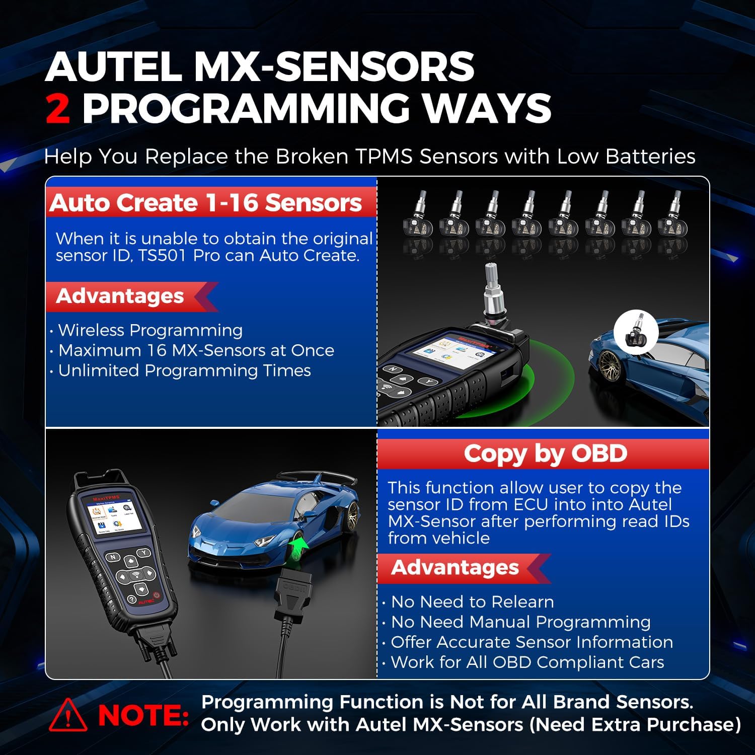 Autel Maxitpms Ts501 Pro Tpms Programming Tool, Same As Ts508, 2025 Tpms Relearn Tool Newer Of Ts501 Ts408S, Activate Relearn 99