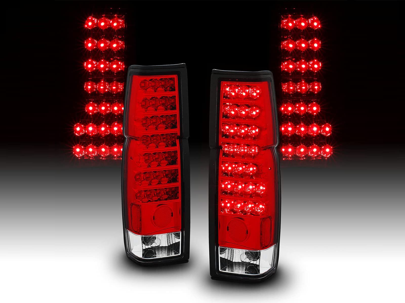 Amerilite Red/Clear Led Tail Lights For Hardbody - Passenger And Driver Side