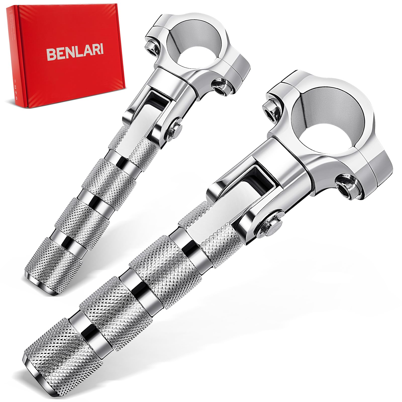 Benlari CNC Highway Pegs Motorcycle Foot Pegs Stainless Steel 1in 1-1/4in 25mm 32mm Fit for Harley Davidson for BMW for Honda fo