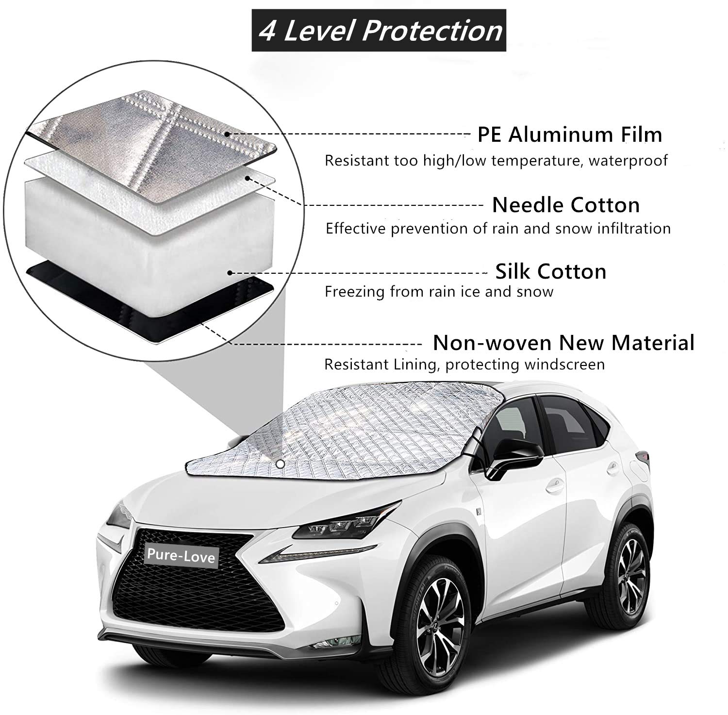 Car Windshield Cover Car Windshield Cover Sun Shade 9Pcs Magnetic Windscreen Cover Sunshade In All Weather Fits Most Cars Suv