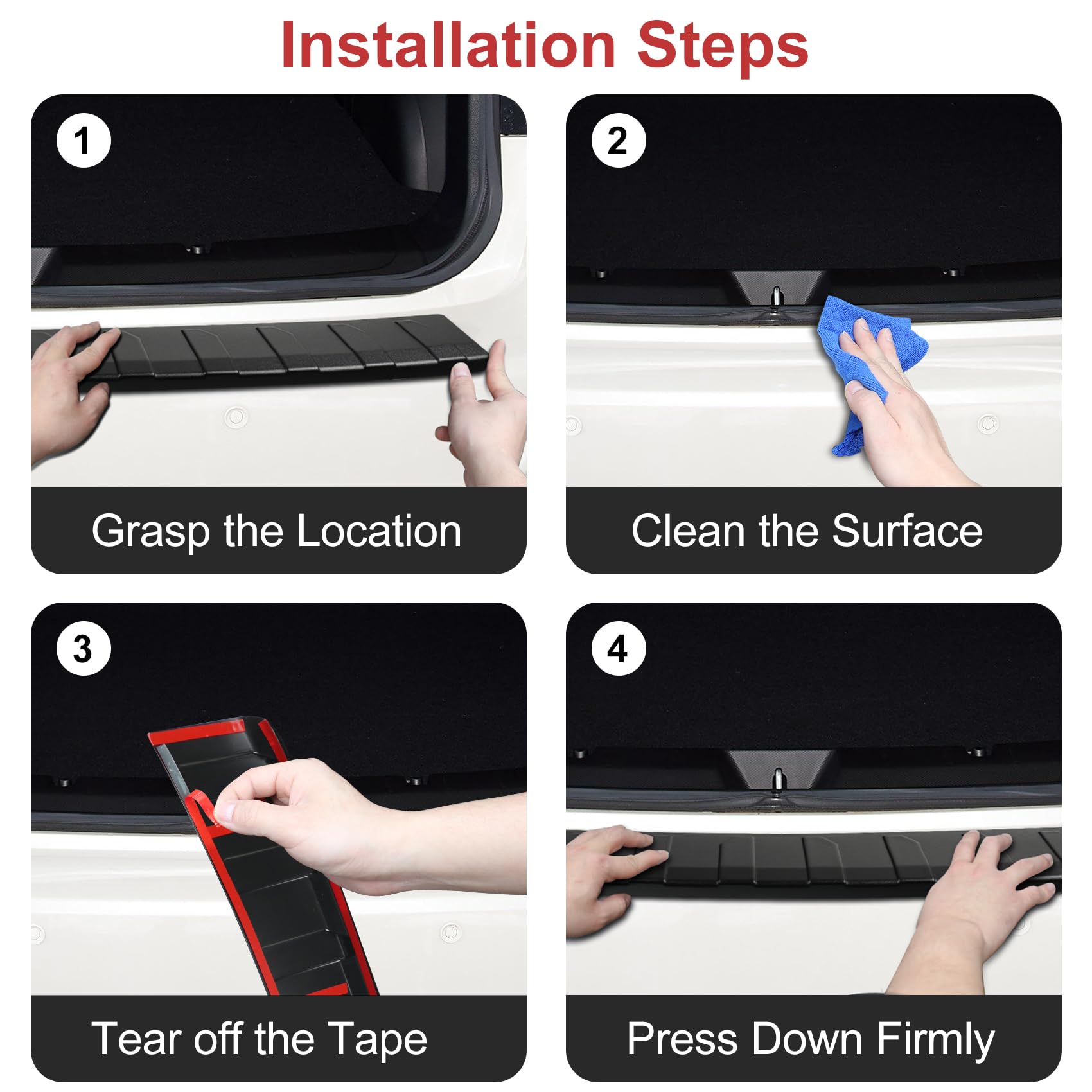 Exterior Rear Bumper Protector Guard Cover fit for Subaru Crosstrek XV 2018-2023 Car Accessories Trunk Door Protector Trim Cover
