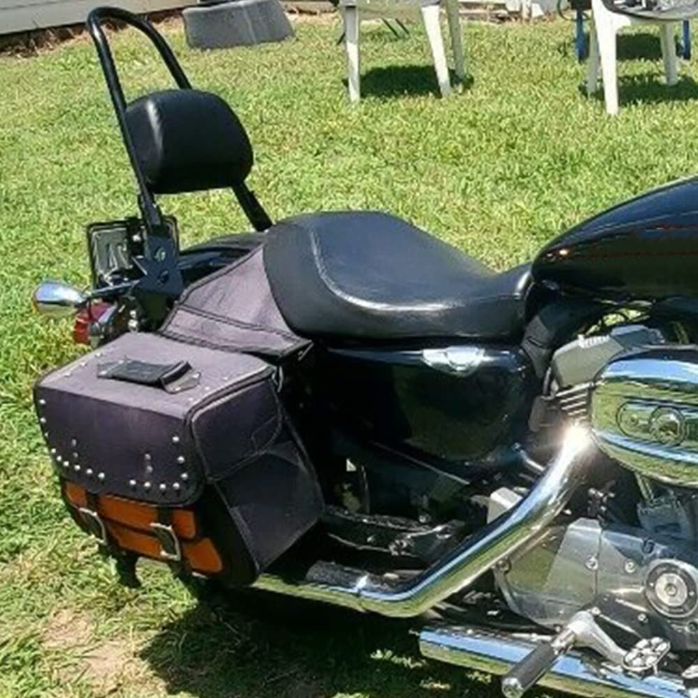 ECOTRIC Detachable Sissy Bar with Backrest Compatible with 2004-Up Harley Sportster XL883C 883R XL1200R 1200C 1200S XLH883 XLH12