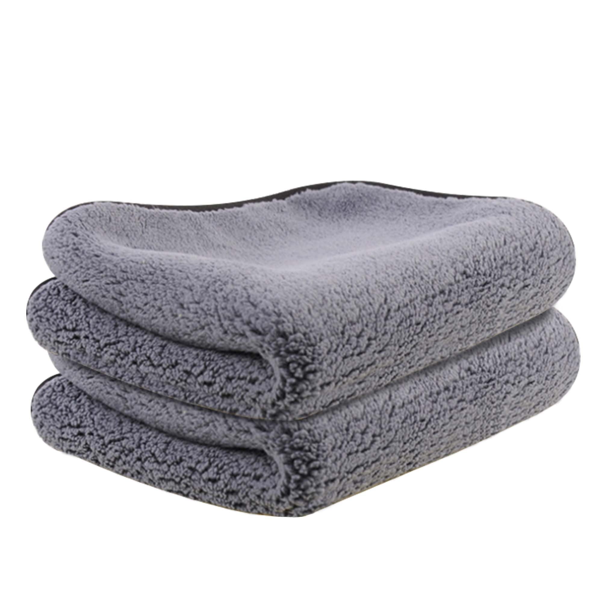 Autofy 550GSM  40cm x 40cm  [Pack of 2]  Microfiber Cloth Double Sided Microfiber Cloth for Car Lint Free Super Soft Plush Ca