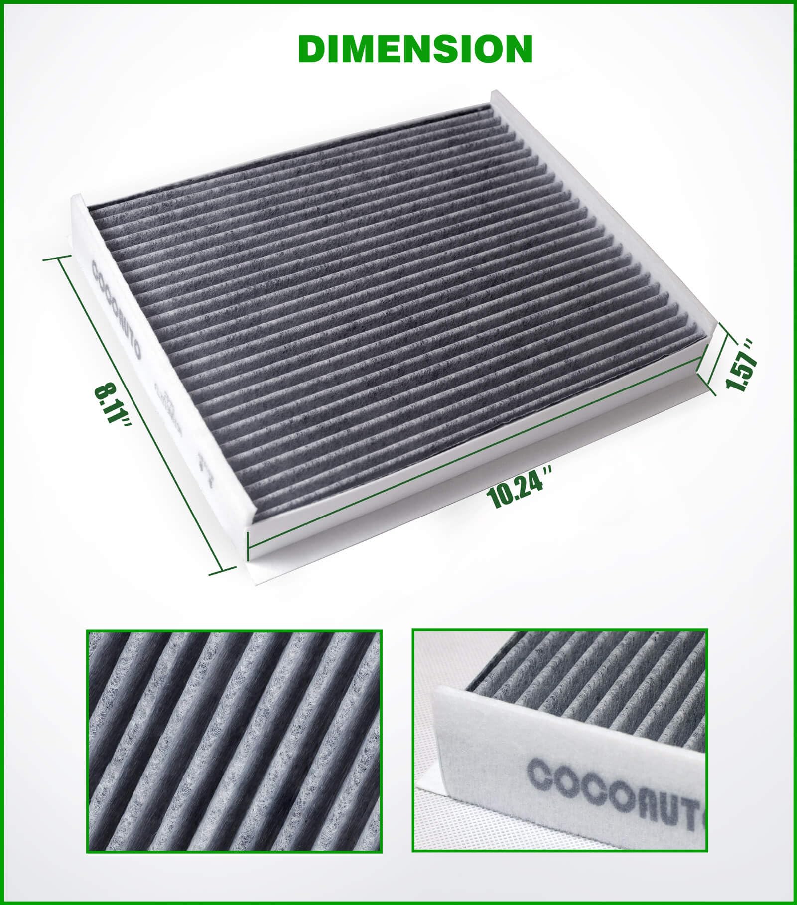 COCOAUTO Cabin Air Filter for 2015-2023 Ford F150,2017-2023 F250 F350 F450 F550 Super Duty,2018-2023 Expedition Lincoln Navigato