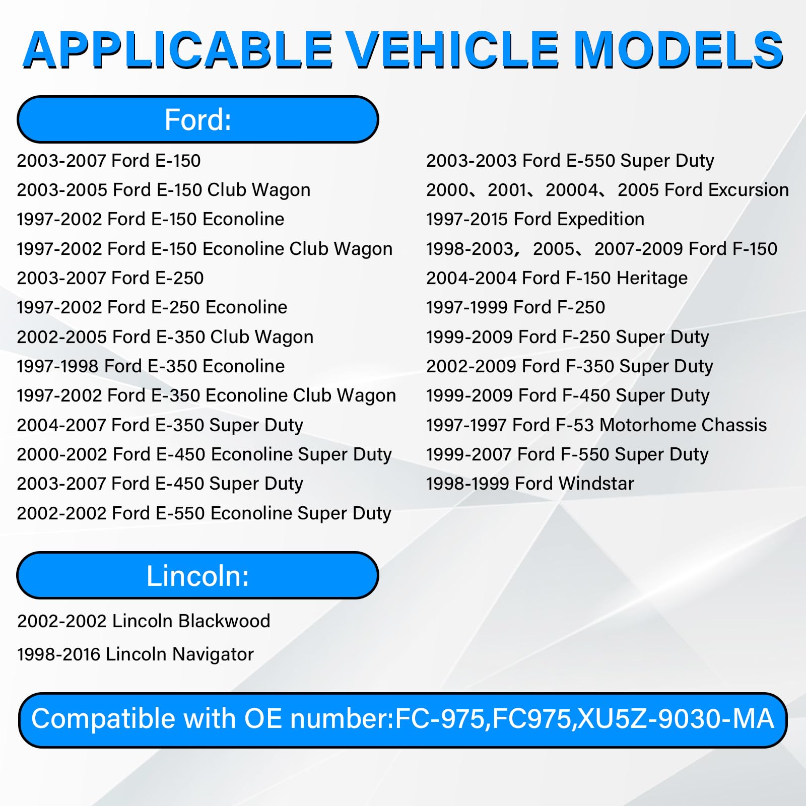Gas Cap, Fuel Cap XU5Z9030MA for Ford F150, F250, F350, F450 Expedition, E150 E250 E350 Econoline Super Duty Lincoln Navigator