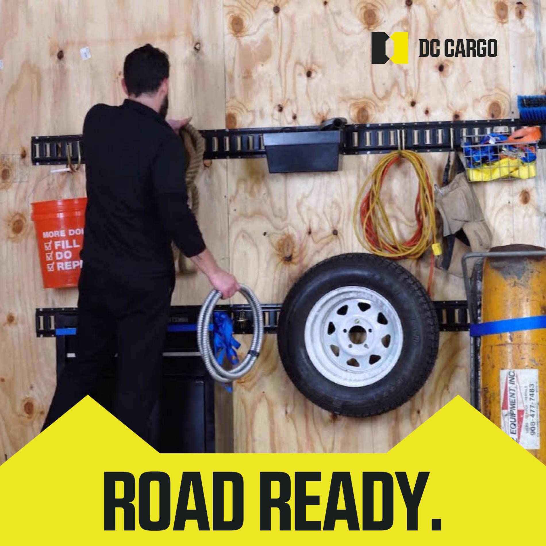 Dc Cargo E-Track Small & Simple Secure Tool Holders (Pack Of 2) Easy Access Trailer, Warehouse Stabilizing Organizers