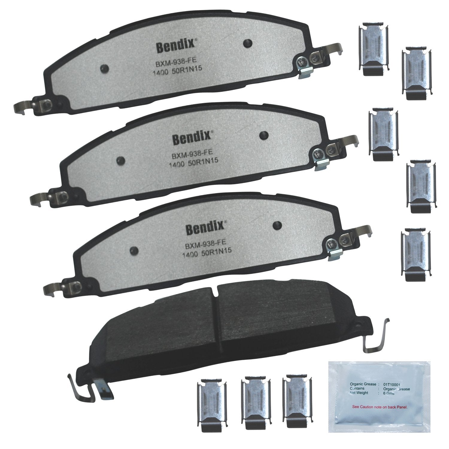 Bendix Fleet Metlok Mkd1400Fm Semi-Metallic Rear Brake Pads Compatible With Dodge Ram 2500 2010-2009, Ram 3500 2010-2009, Ram 40