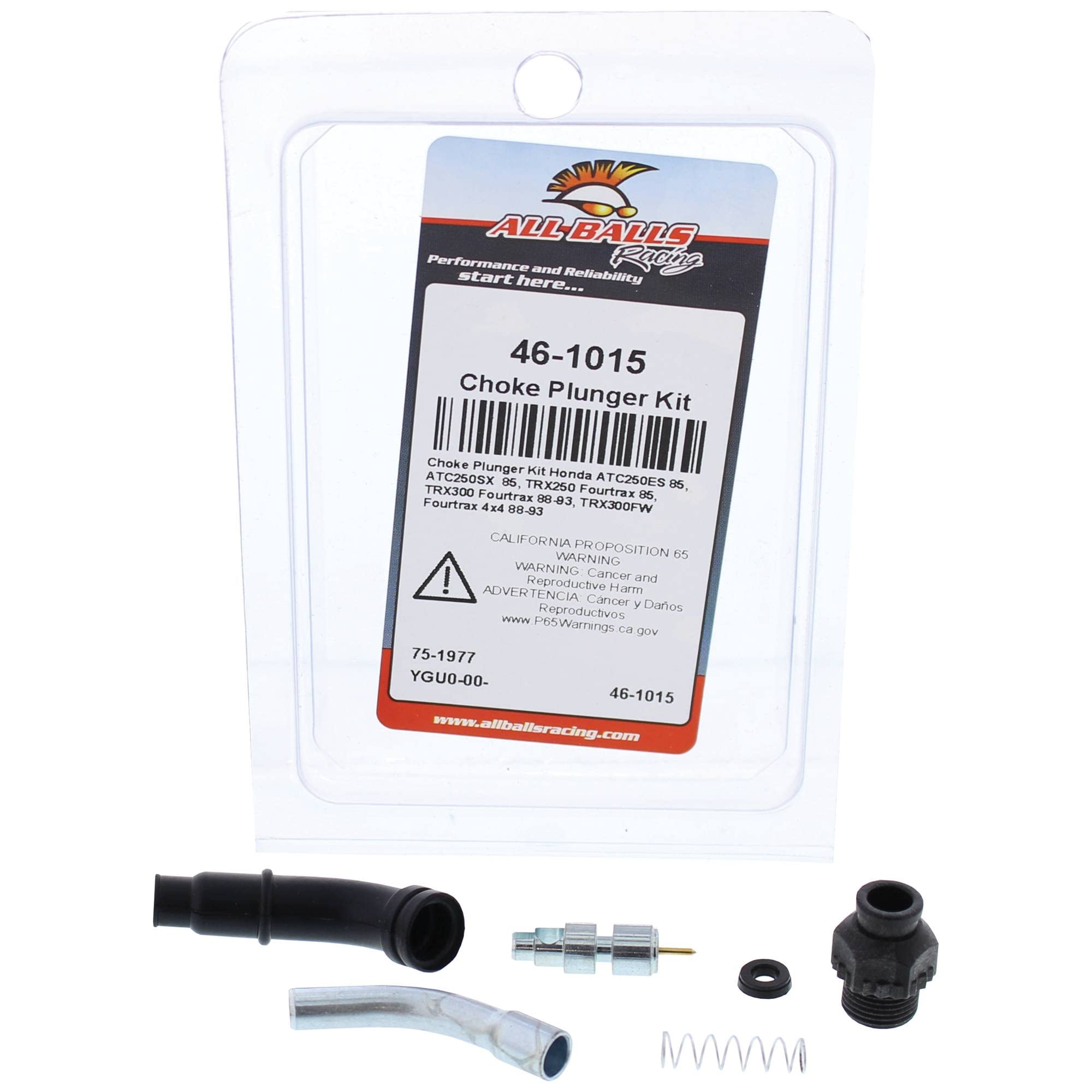 All Balls Choke Plunger Kit 46-1015 Compatible With/Replacement For Honda Atc250Es 1985, Atc250Sx 1985, Trx250 Fourtrax 1985, Tr