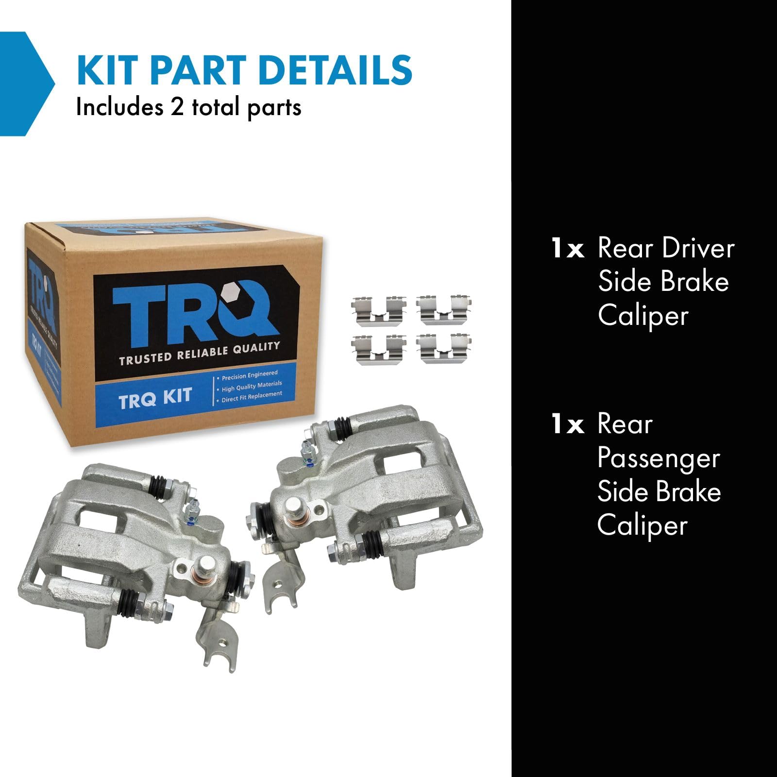 Trq Rear Brake Caliper Set Compatible With 2009-2014 Acura Tsx 2008-2012 Honda Accord