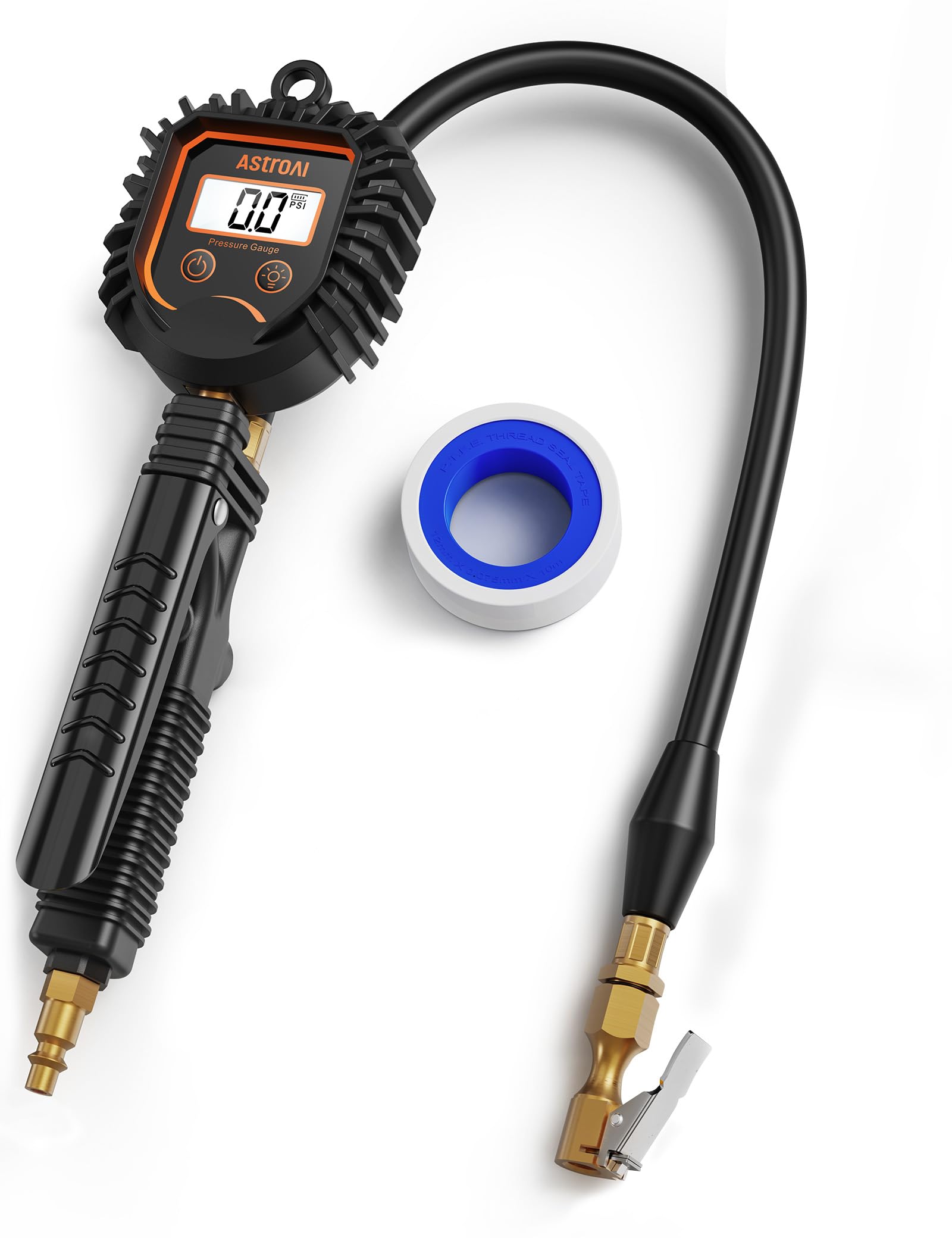 AstroAI Digital Tire Inflator with Pressure Gauge, 250PSI Air Chuck and Compressor Accessories Heavy Duty Tire Pressure Gauge Co