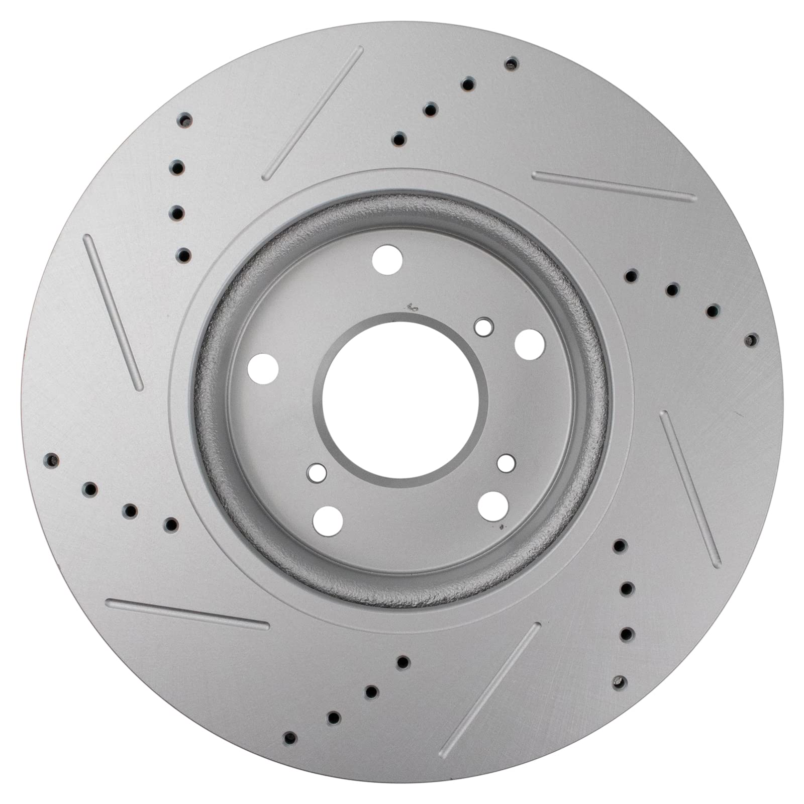 Trq Front Performance Brake Rotors Set Premium G-Coated Cross Drilled & Slotted Compatible With 2017 Honda Accord 2016-2022 Civi