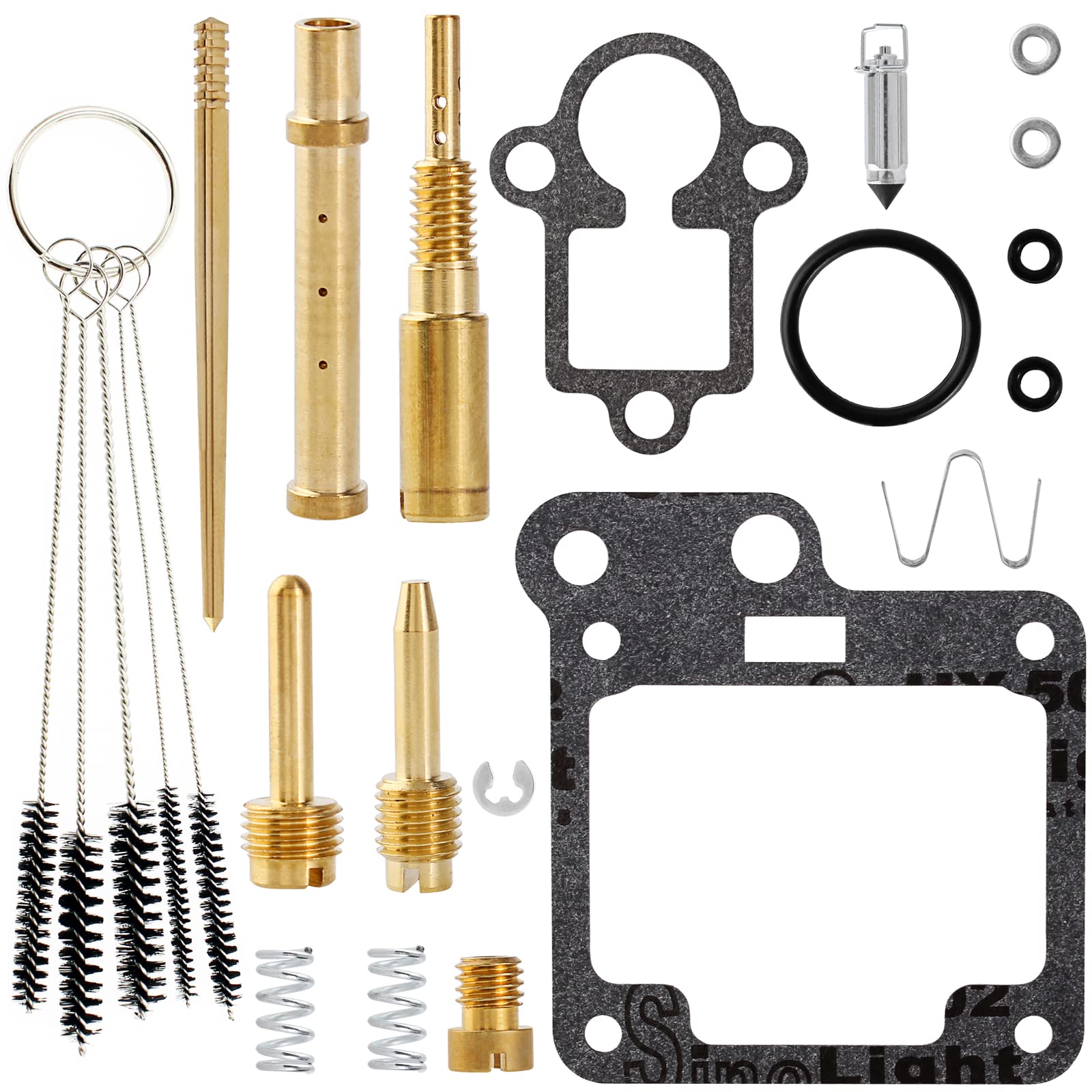 QAZAKY Carburetor Rebuild Kit for Yamaha Raptor 80, Grizzly 80, and Badger 80 - Model A1231-PUK-MFN - Complete Carb Repair Set