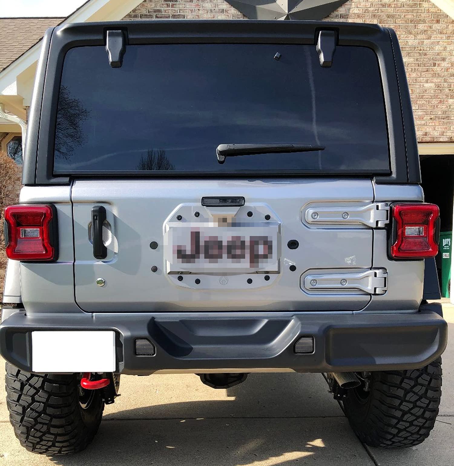 iJDMTOY Rear Bumper Reflector Lenses for 2018-up Jeep Wrangler JL, Smoked Lens, OE-Spec Assembly