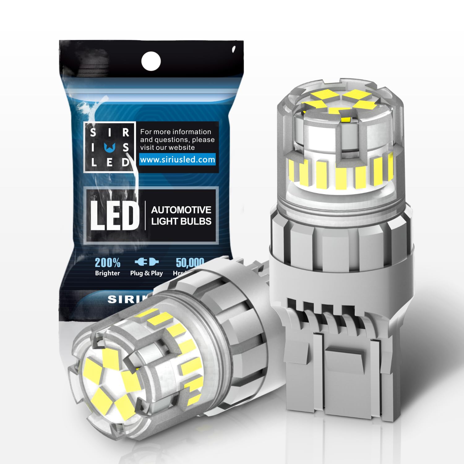 Sir Ius Led - Ft- 7440 Led Backup Reverse Light Bulb Super Bright High Power Single Filament Function Air Vent Design 3030+4014