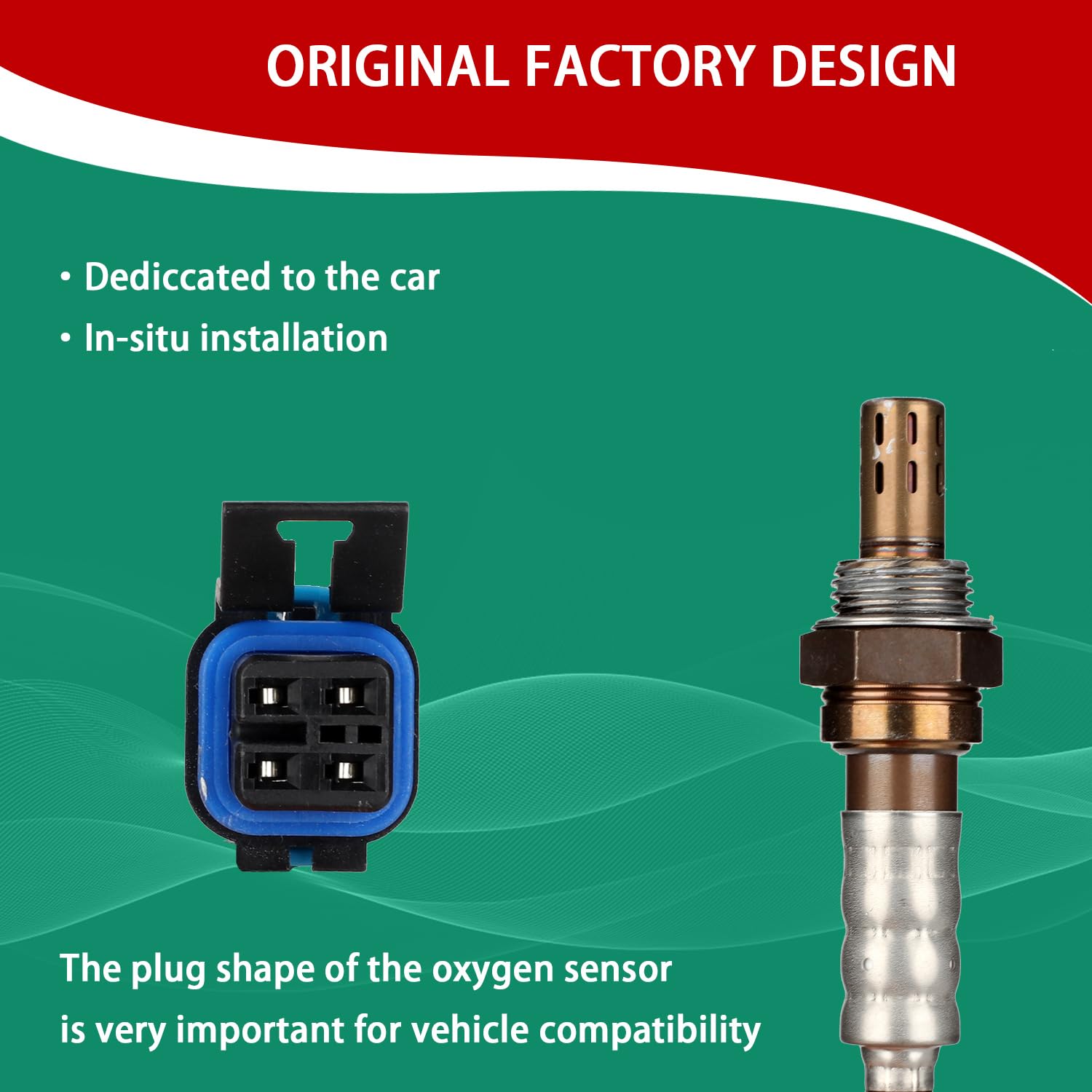 Necatuo 234-4337 Downstream O2 Oxygen Sensor Heated Air Fuel Ratio Compatible With Chevrolet Impala Colorado Gmc Canyon Buick Ce