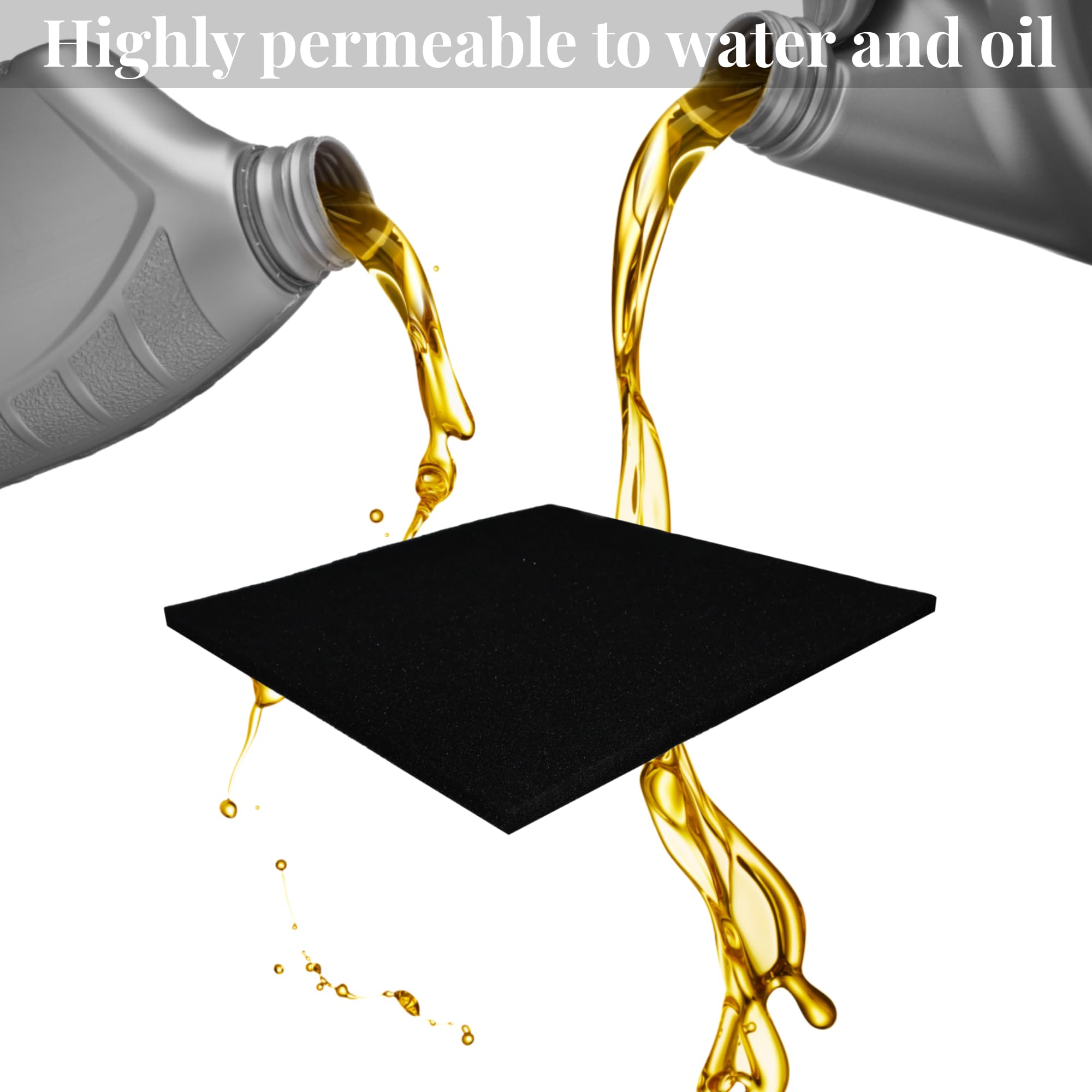 FEICHANGHAO 22'' Square No Splatter Pad - Anti-Splash Oil Change Mat, Black, Model FCHFXYD