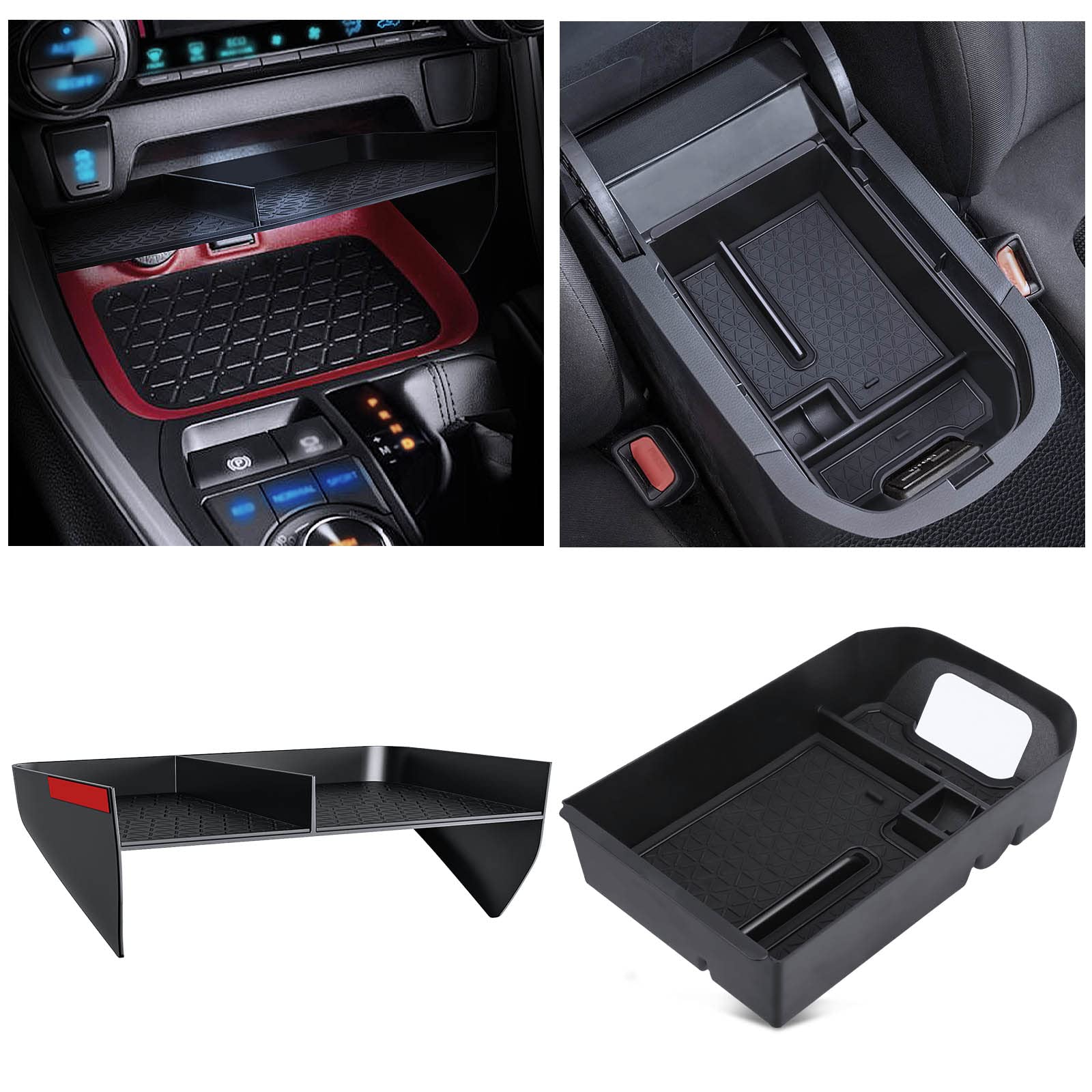 DIAMOOKY Upgraded Center Console Organizer Compatible with Toyota RAV4 2024 2023 2022 2021 2020 2019 Interior Accessories, Gear 