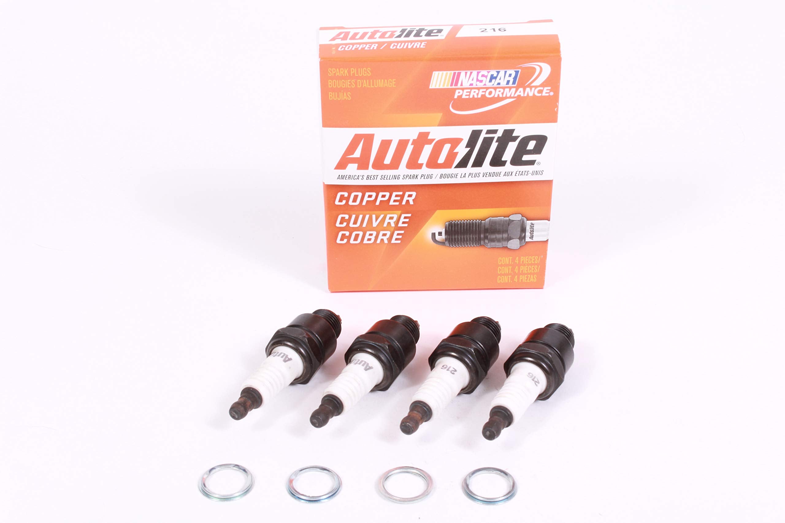 Autolite 216 Copper Non-Resistor Spark Plug - Durable Performance, Ideal for Classic Cars and Motorcycles