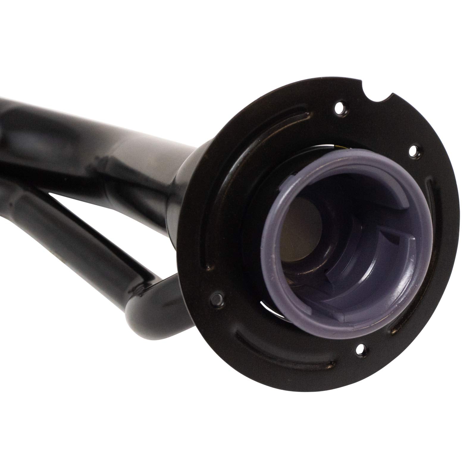 TRQ Fuel Tank Filler Neck - Alloy Steel, Compatible with 2000-2005 Ford Excursion, Model FNA07536, Black