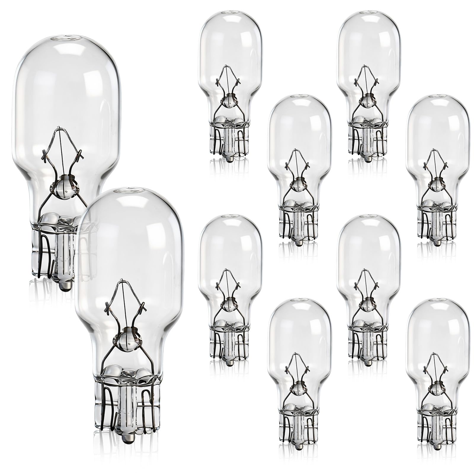 Lewtemi 10 Pack 912 Bulb, T15 12v 16w Compatible with 54766, 912 Light Bulbs for Backup/stop/trunk Cargo/signal Auto Rv Camper D