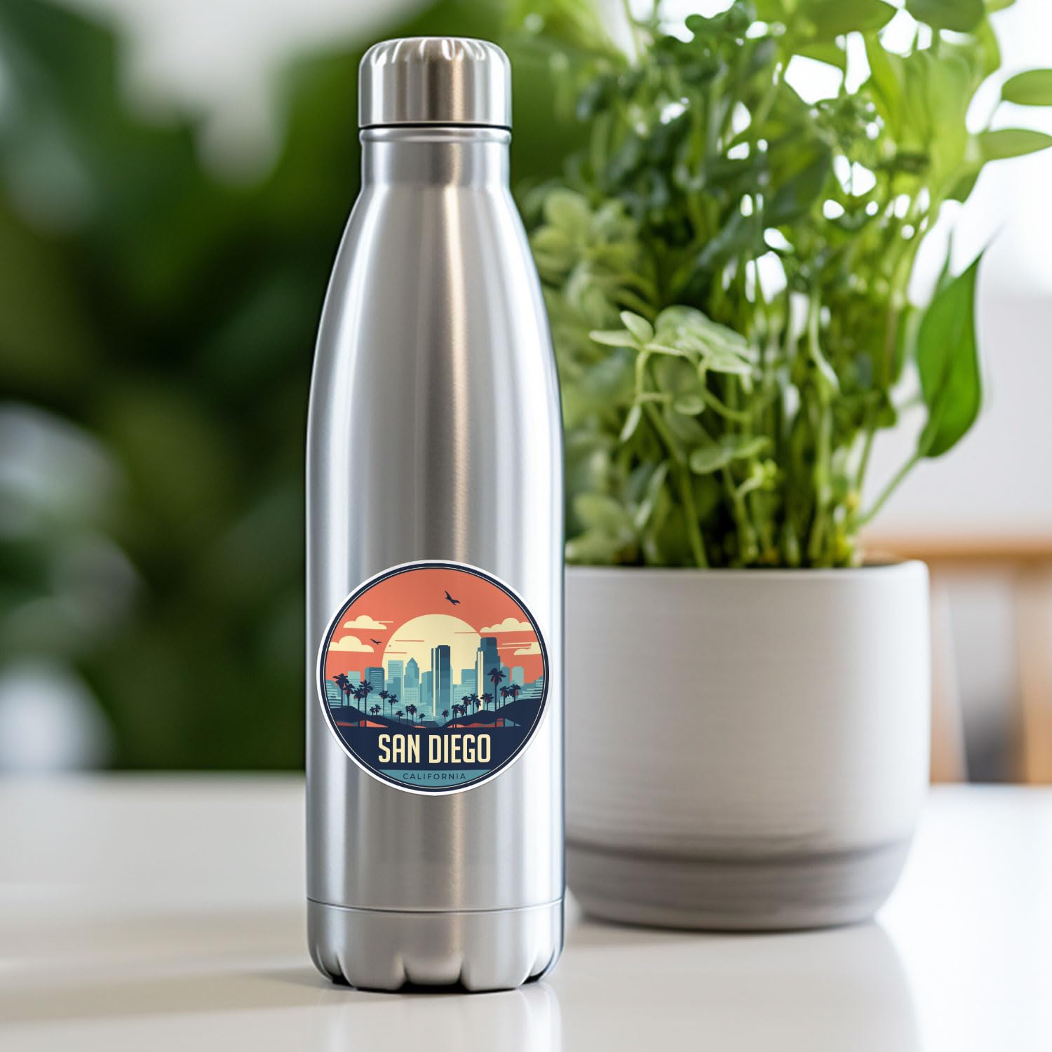 San Diego City Sticker - Waterproof Vinyl Decal for Car Bumper, Laptop, Water Bottle, Wall, and Window, Size - 5'' Longer Side