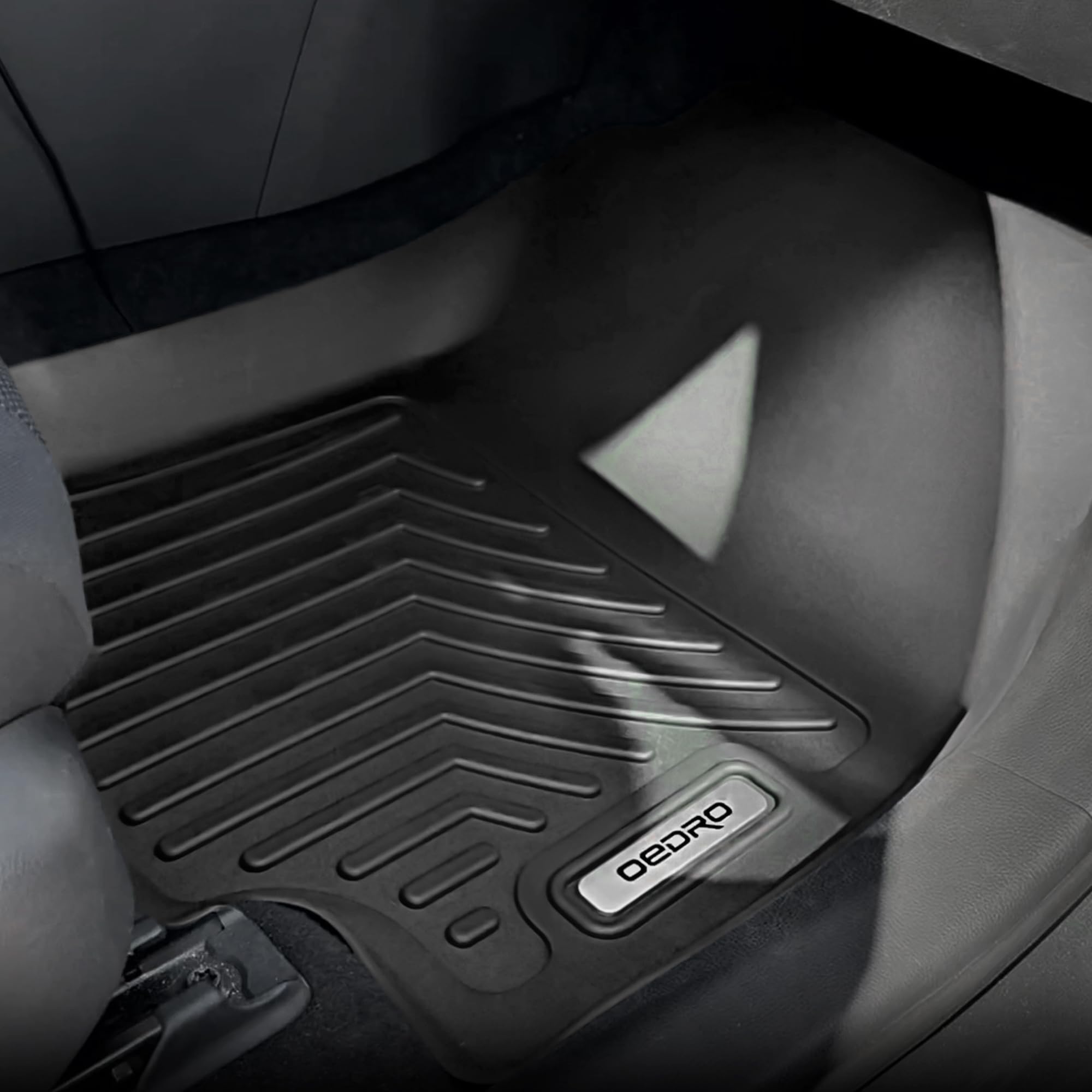 Oedro Floor Mats Fit For 2014-2018 Mazda 3 Sedan/Hatchback, Unique Black Tpe All-Weather Guard Includes 1St And 2Nd Row: Front,