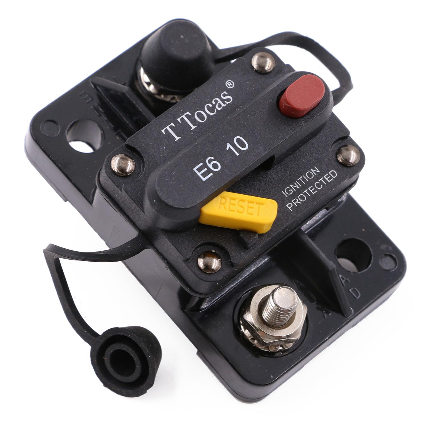 T Tocas 40 Amp Circuit Breaker With Manual Reset Button Switchable For Auto Truck Rv Marine Waterproof 12-32V Dc