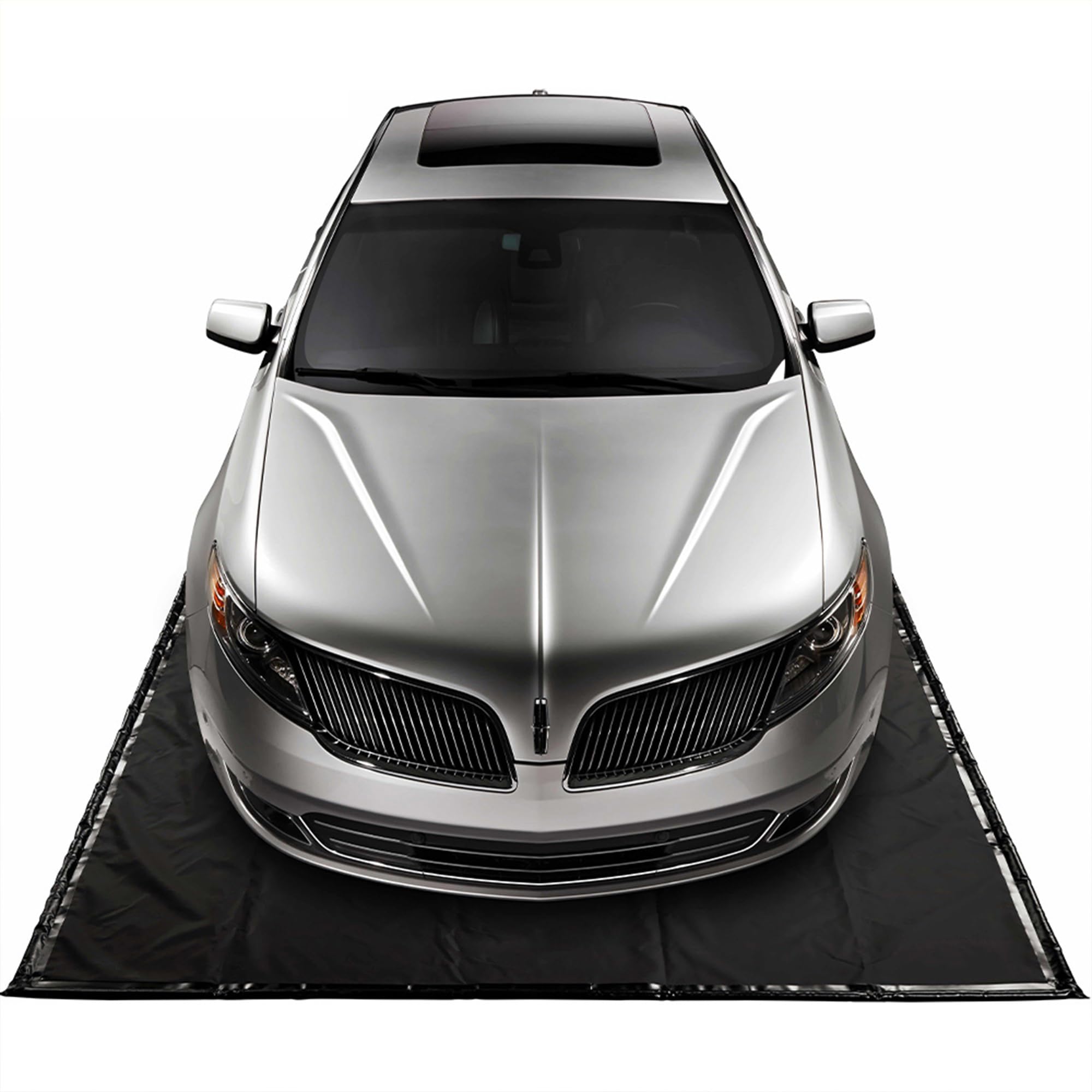 AutoFloorGuard AFG7916 Compact Size Heavy Duty Garage Floor Mat for Under Car for Rain, Ice, and Mud with Stay-Put Corner and Te