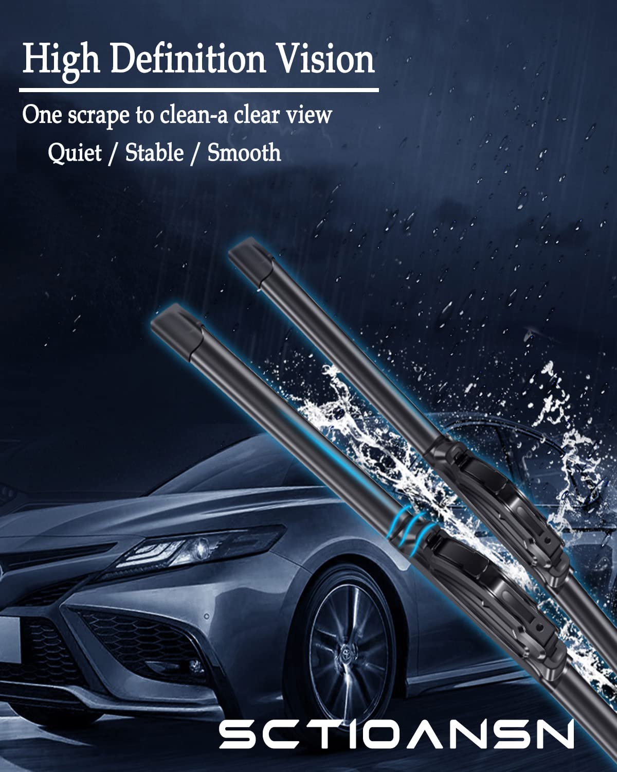 3Pcs Windshield Wipers For Mazda 3 2010 2011 2012 3013, All Seasons Original Equipment Automotive Replacement Windshield Wiper B