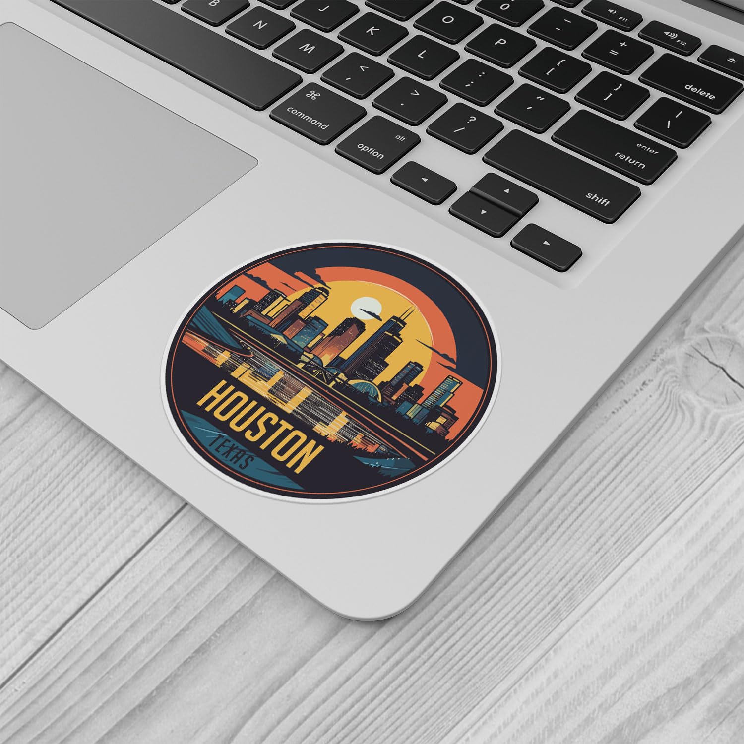 Houston City Sticker - Waterproof Vinyl Decal for Car Bumper, Laptop, Water Bottle, Wall, and Window, Size - 5'' Longer Side
