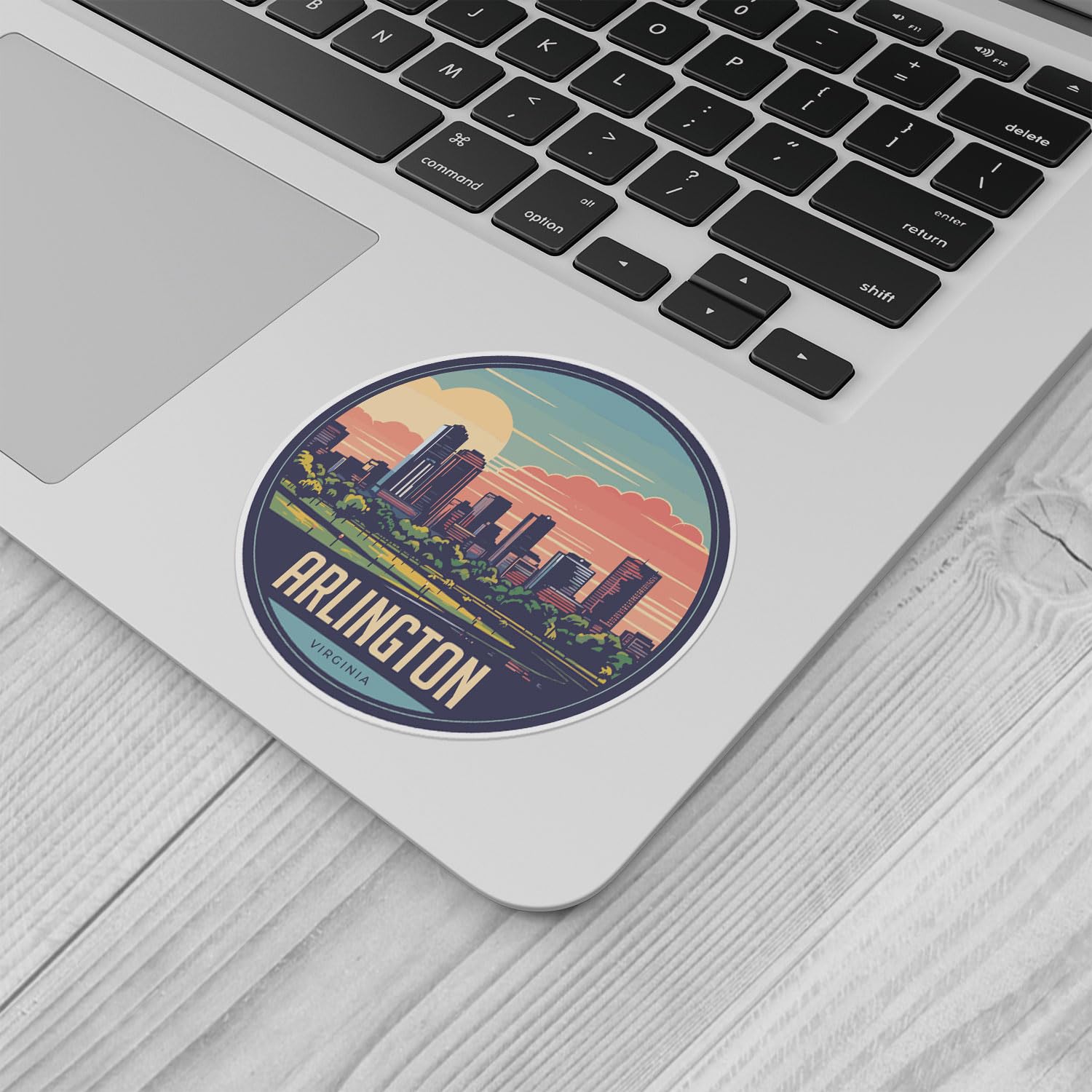 Arlington City Sticker - Waterproof Vinyl Decal for Car Bumper, Laptop, Water Bottle, Wall, and Window, Size - 5'' Longer Side