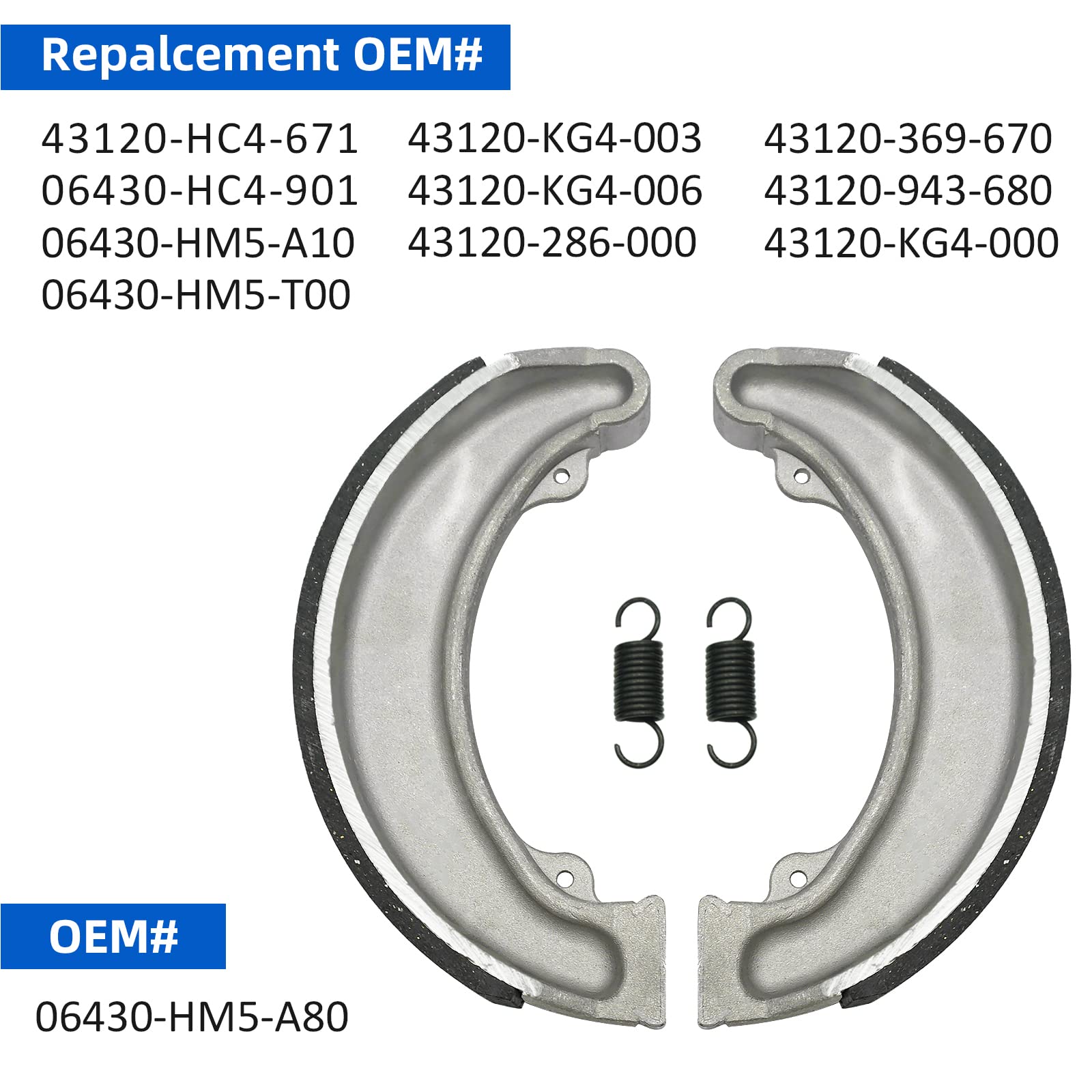 Rear Brake Shoes For Honda Fourtrax 300 Trx300 Trx300 1988-2000 Trx250 Atc250 Cb350 Cb360 Cb400 Cl350 Cl360 Cj360 Sl350