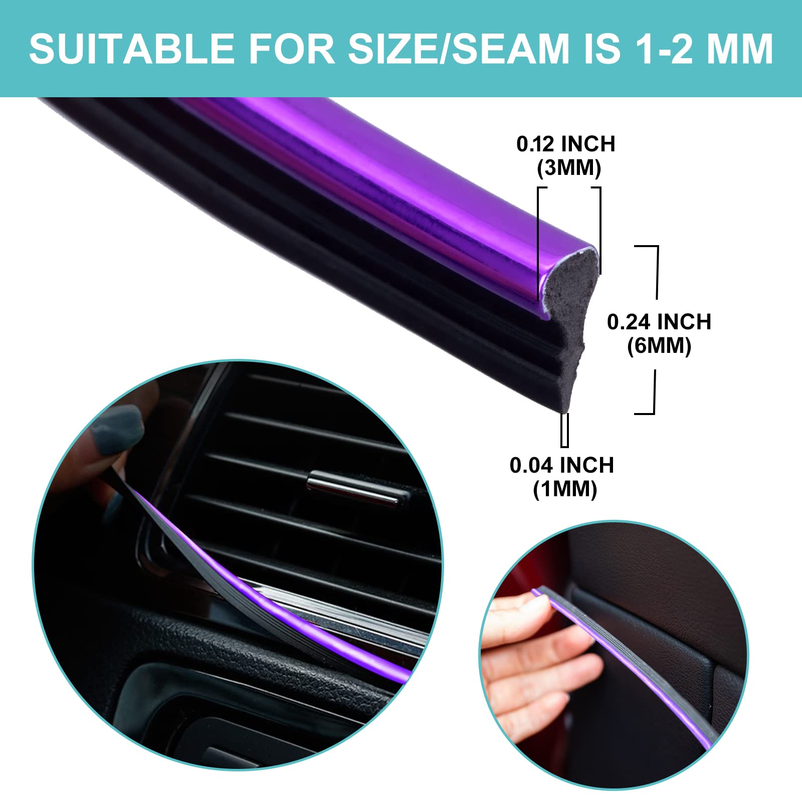 Car Interior Trim Strips -16.4ft/5M Car Decor Universal Accesorios Para Carro Car Gap Fillers Molding Line Decorative Accessorie
