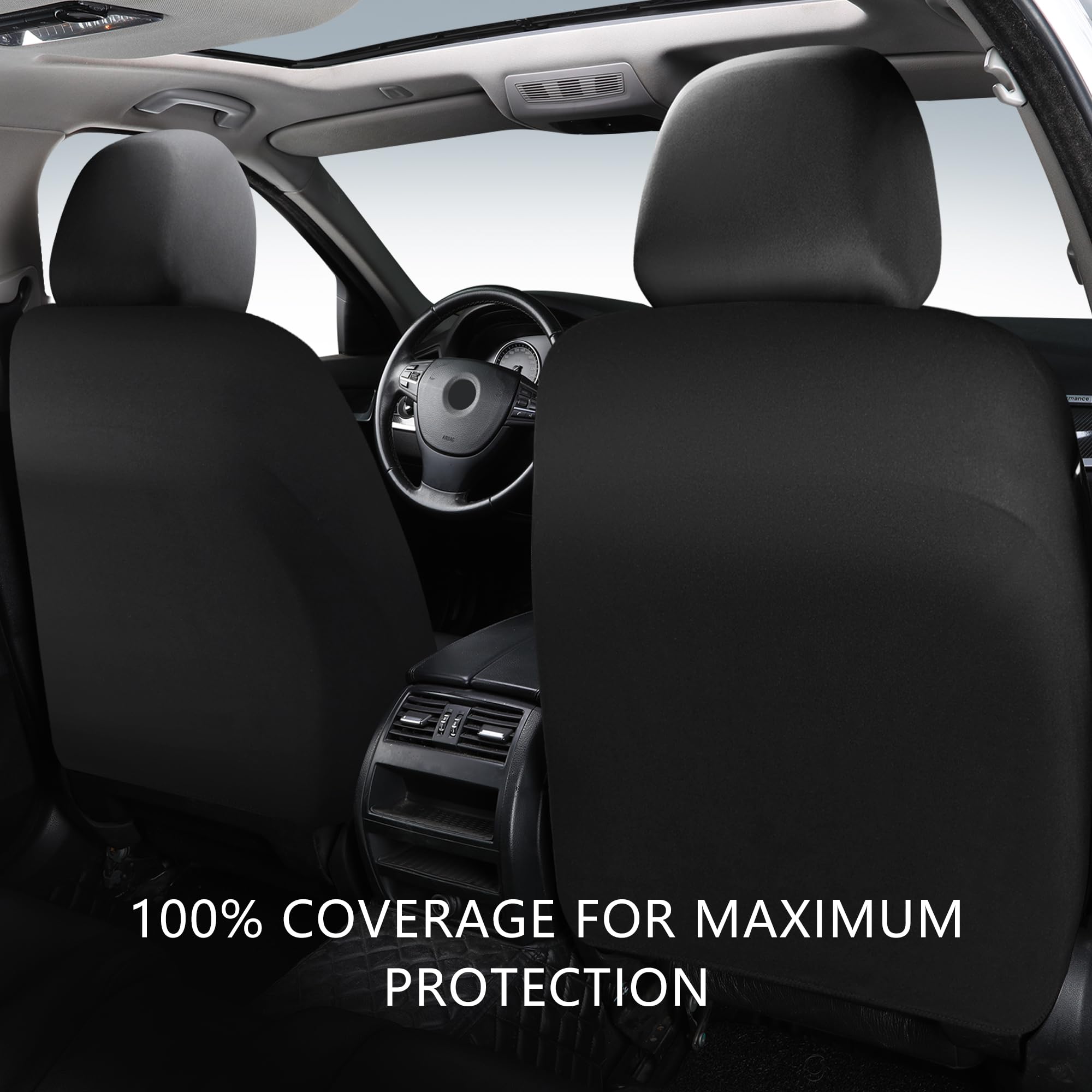 HChengkikz Car Seat Cover,Breathable and Waterproof Leather Seat Covers,Luxury PU Universal Fit Automotive Airbag Compatible for